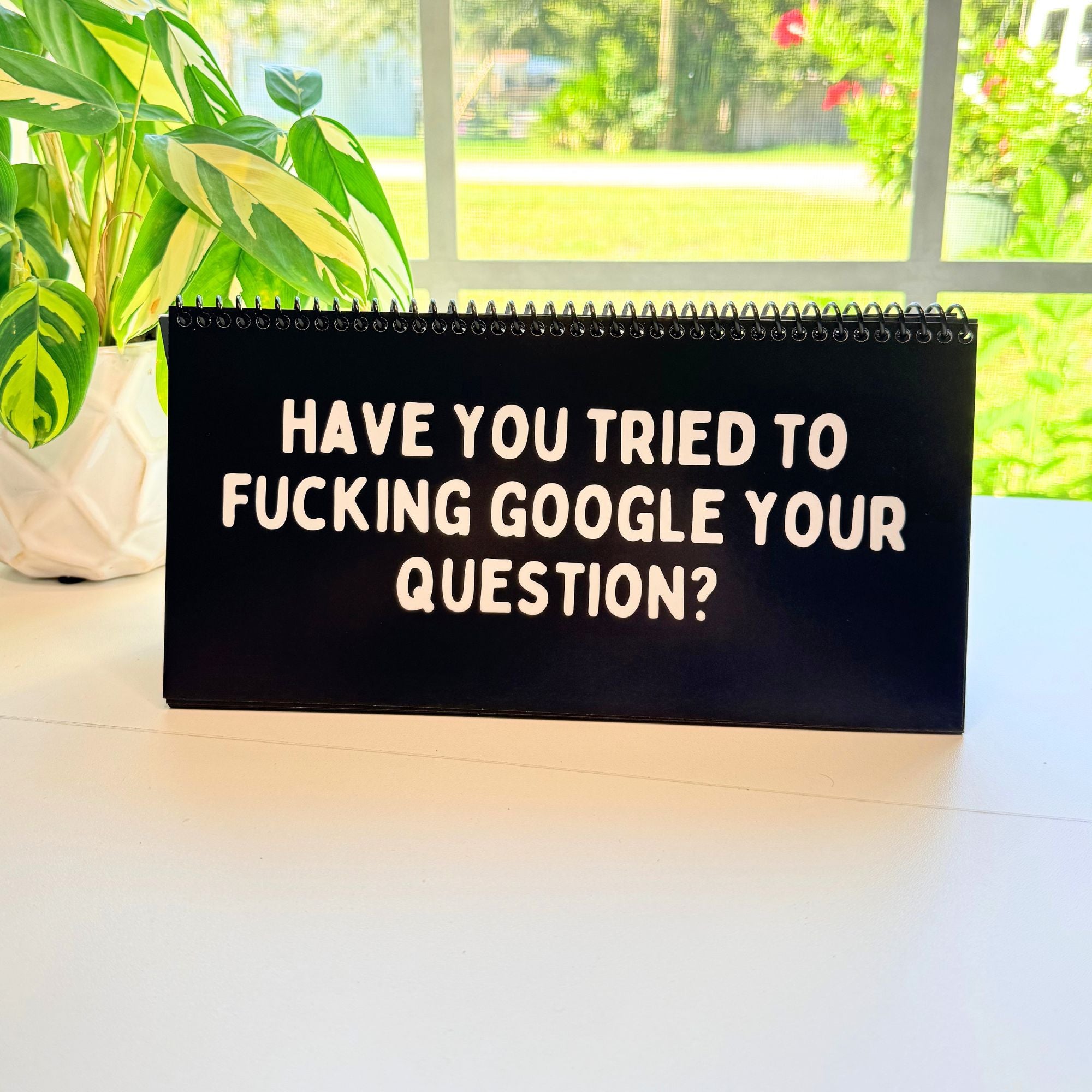 The Daily Mood Desk Sign for People That Like To Say F*ck Black