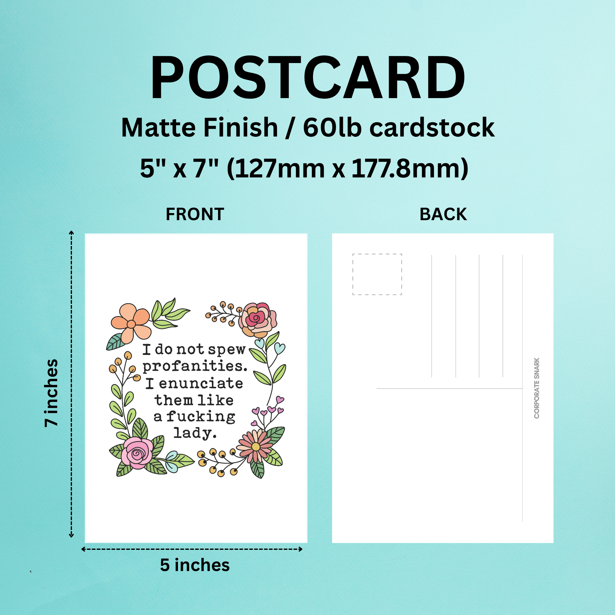 I Do Not Spew Profanities Postcard