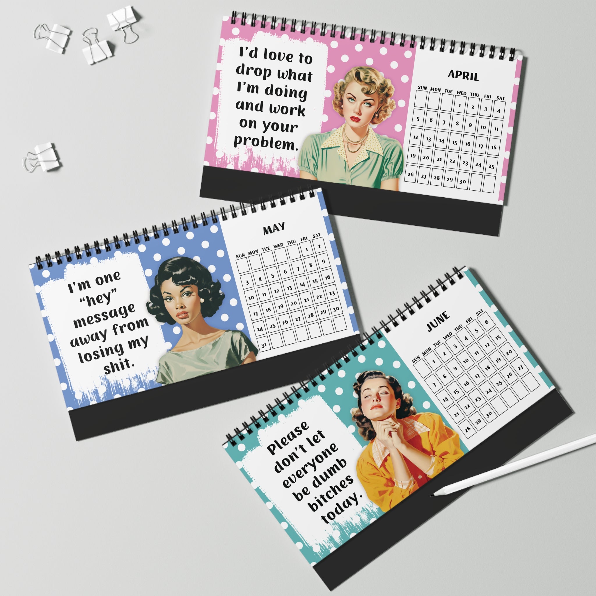 2026 I Wish Being A Bitch Paid The Bills Calendar