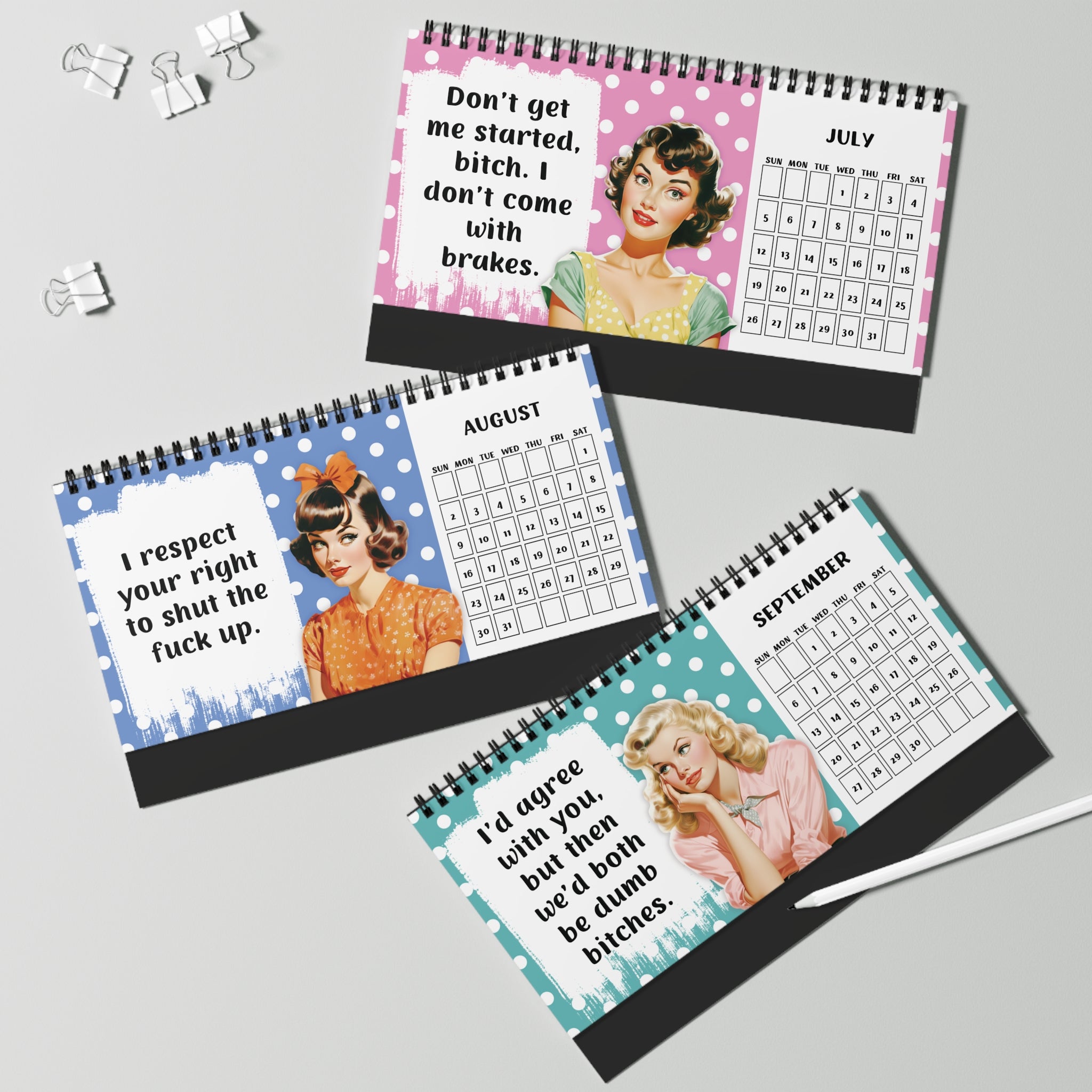 2026 I Wish Being A Bitch Paid The Bills Calendar