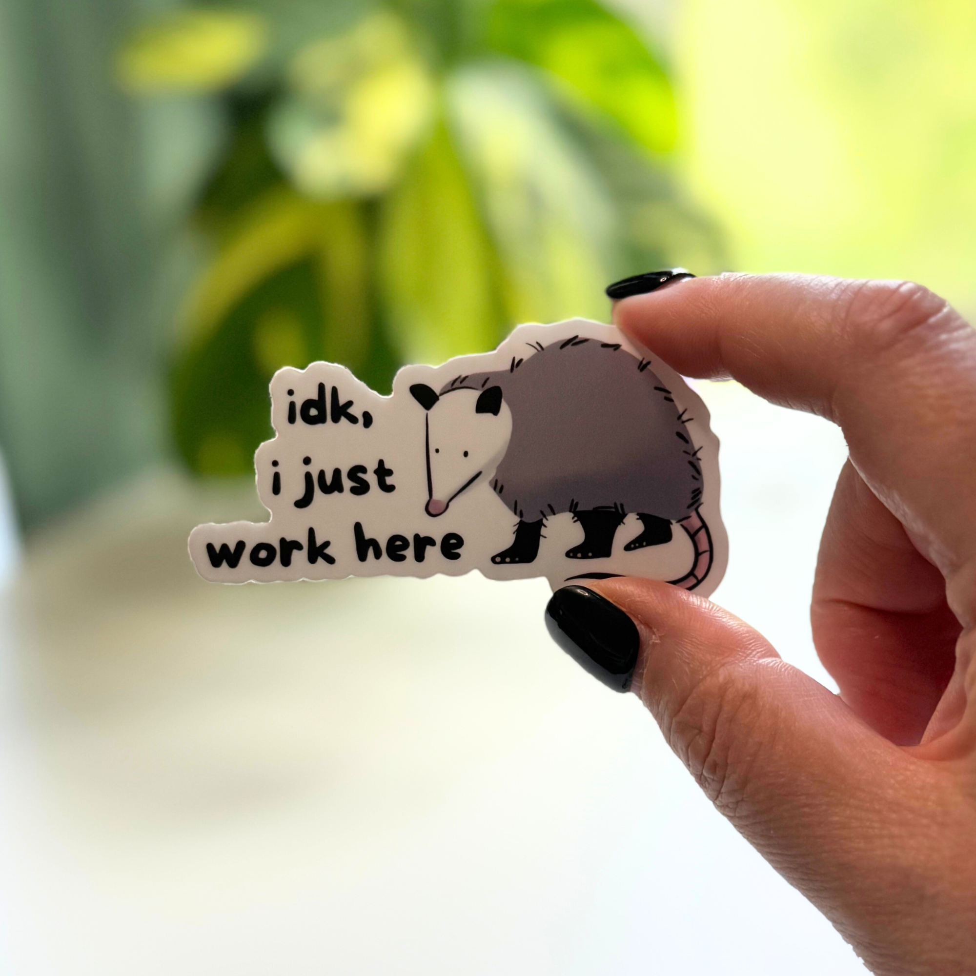 Opossums At Work Sticker 12-Pack