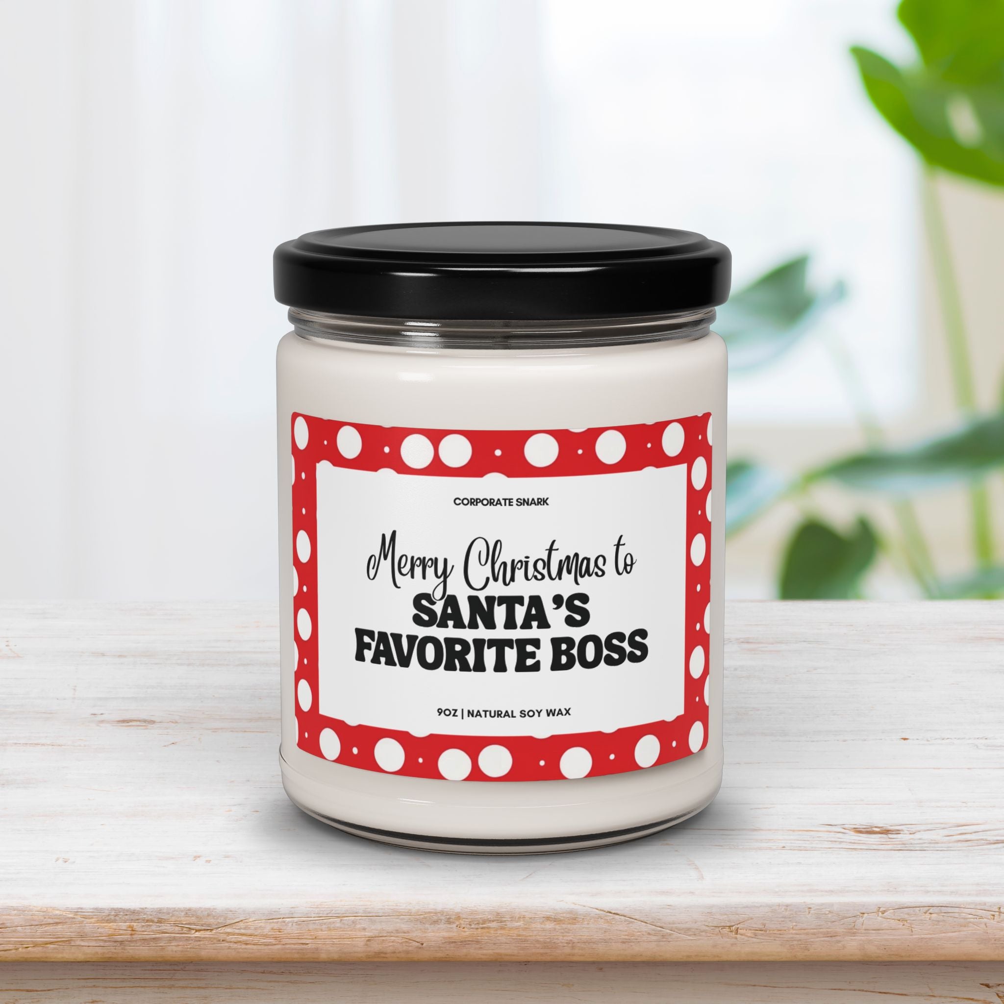 Merry Christmas To Santa's Favorite Boss Candle