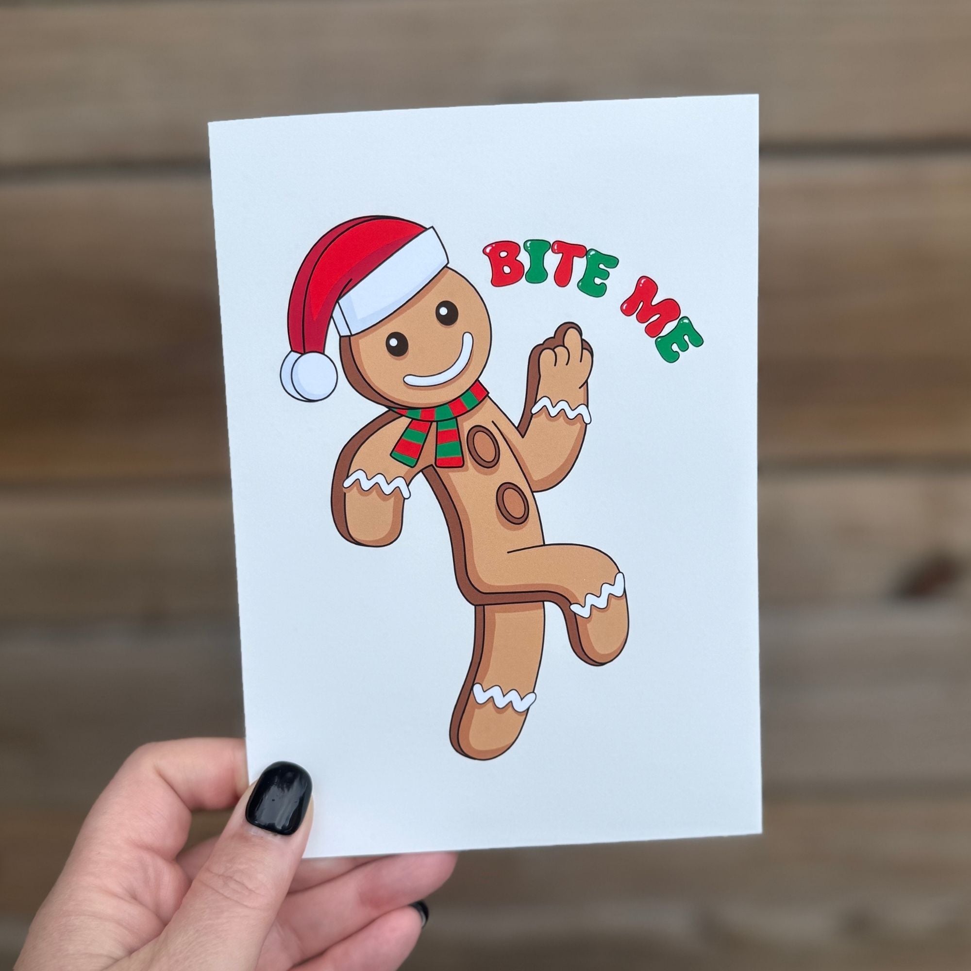 Bite Me Christmas Card