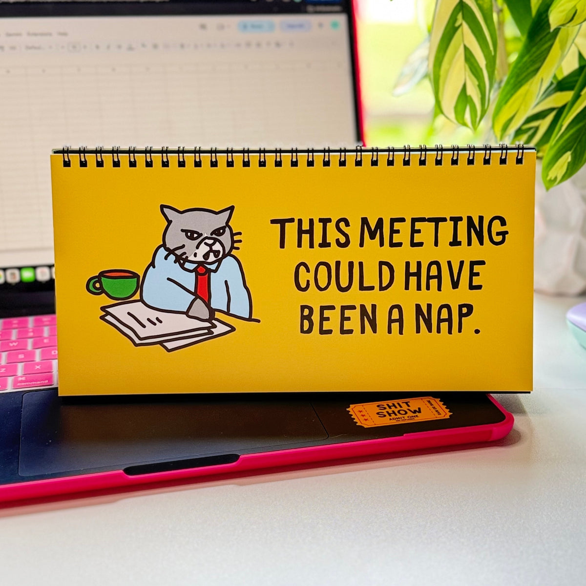 Cats At Work Desk Flip Sign