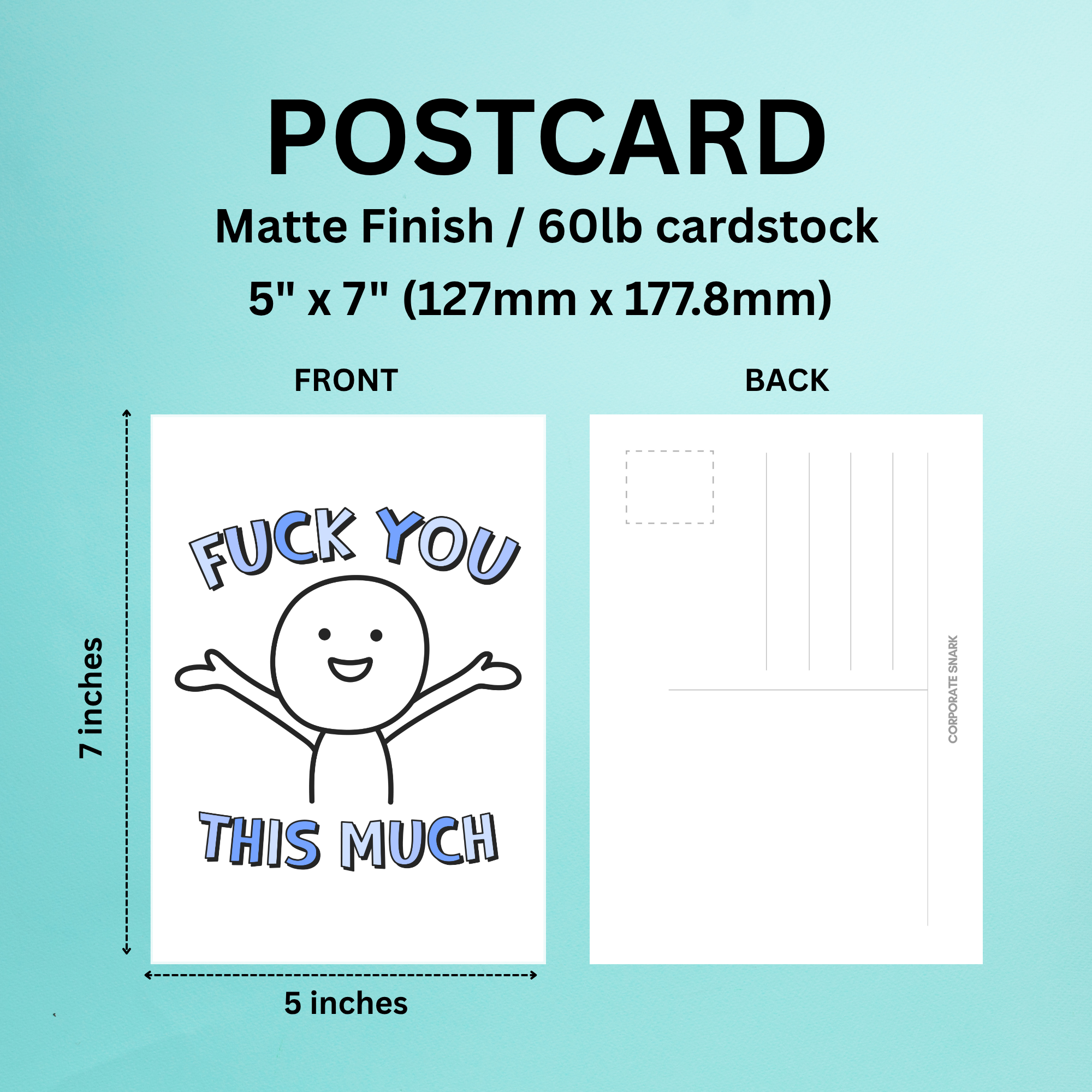 Fuck You This Much Postcard