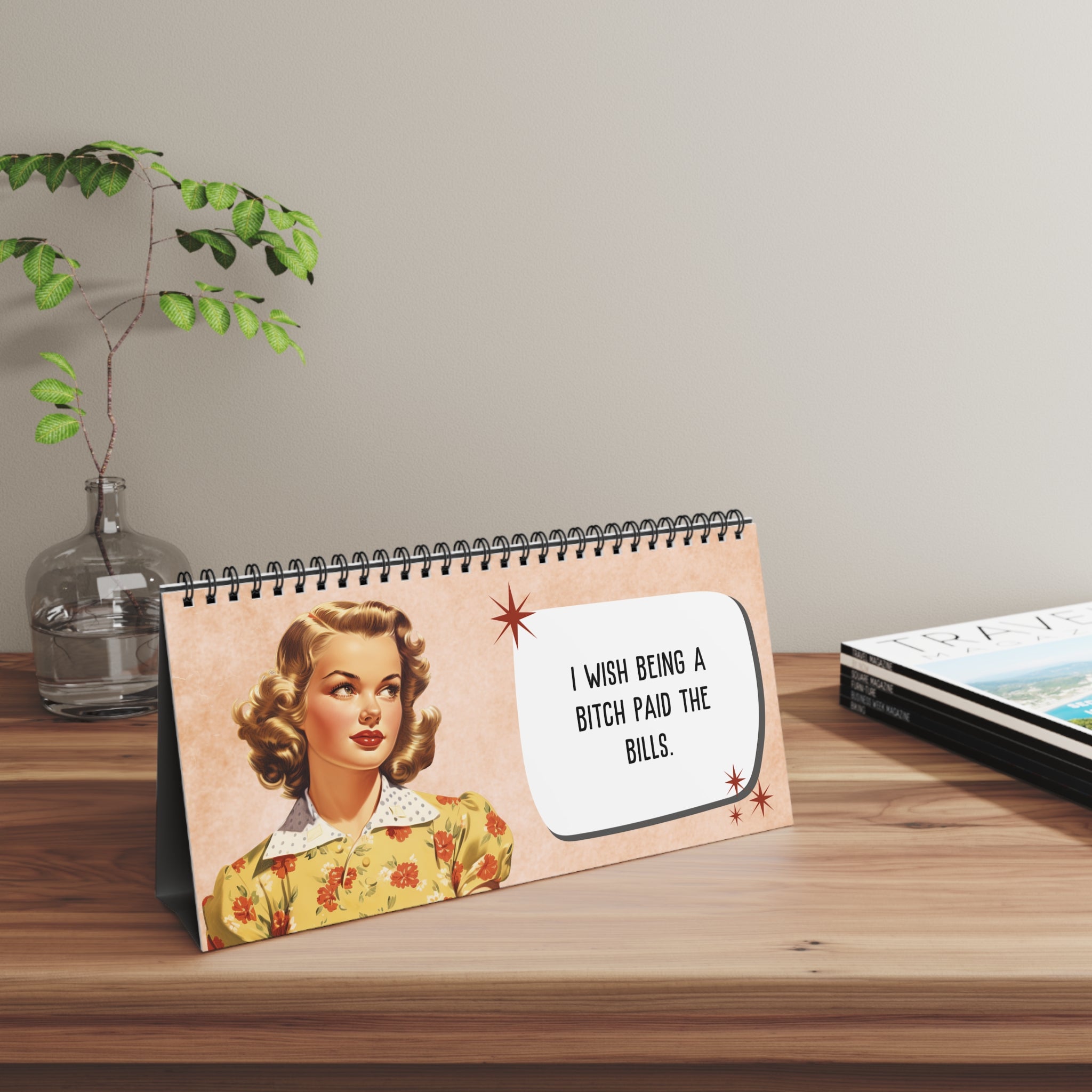 Sassy & Sweary Women at the Office Desk Flip Sign