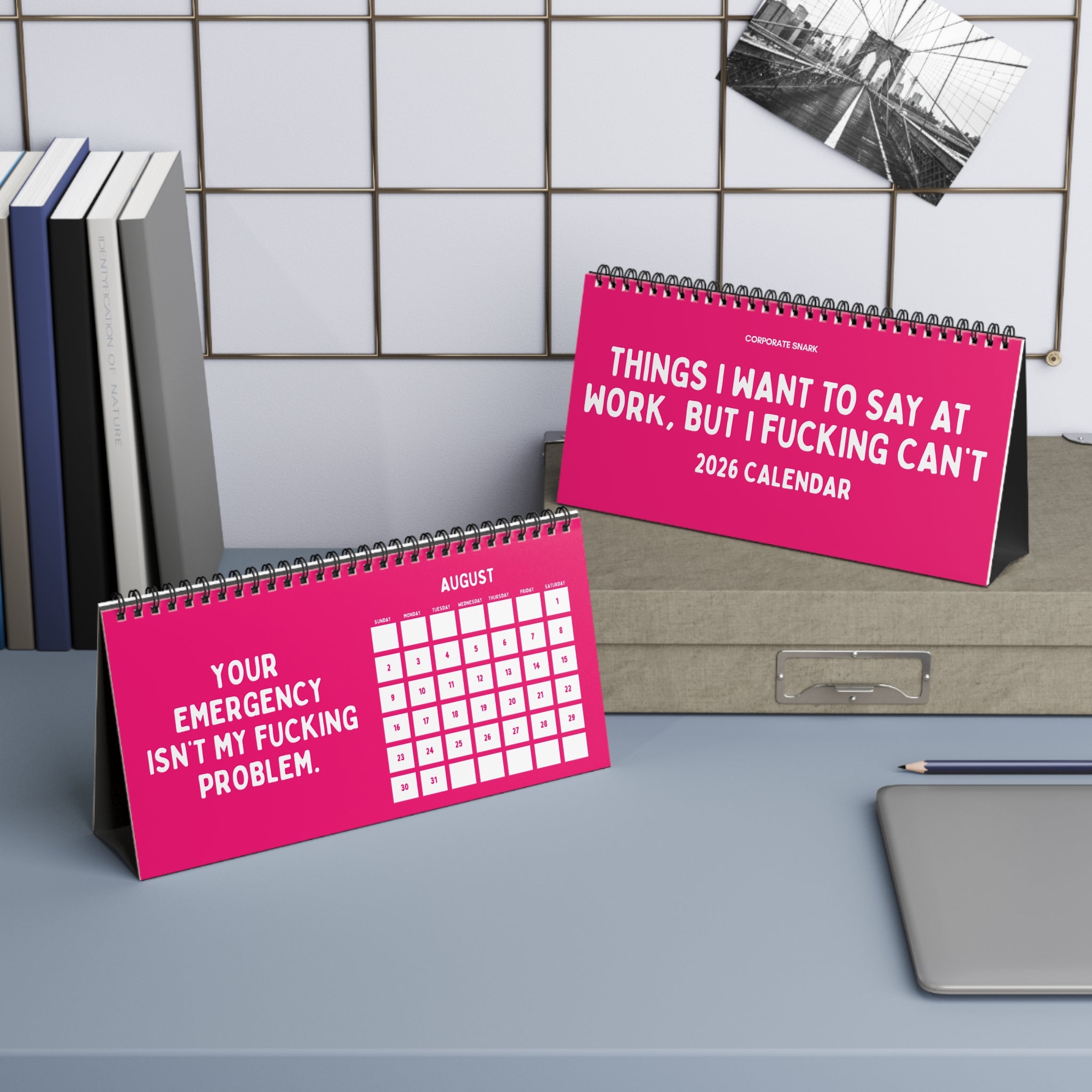 2026 Things I Want To Say At Work Calendar Pink