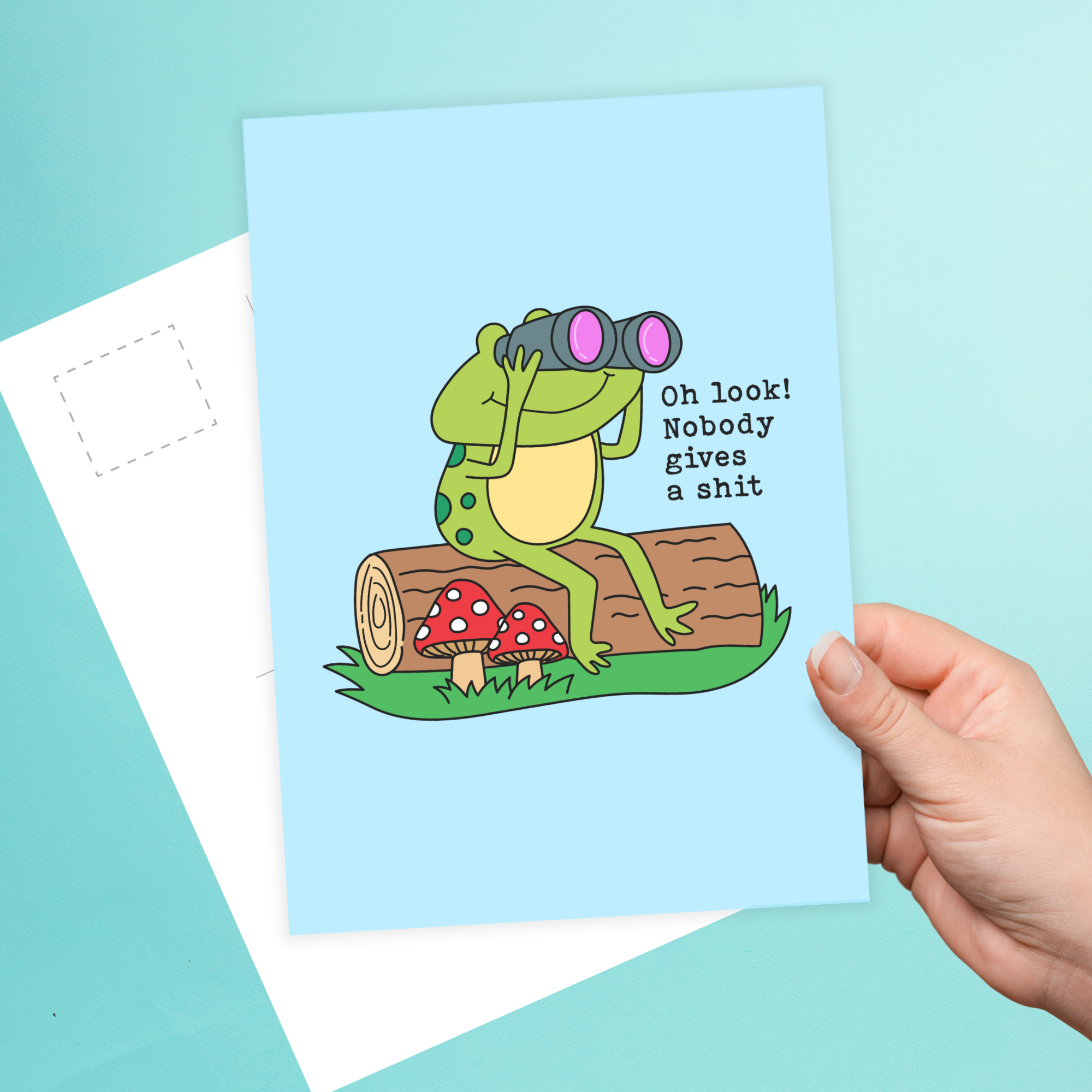 Oh Look Nobody Gives A Shit Postcard