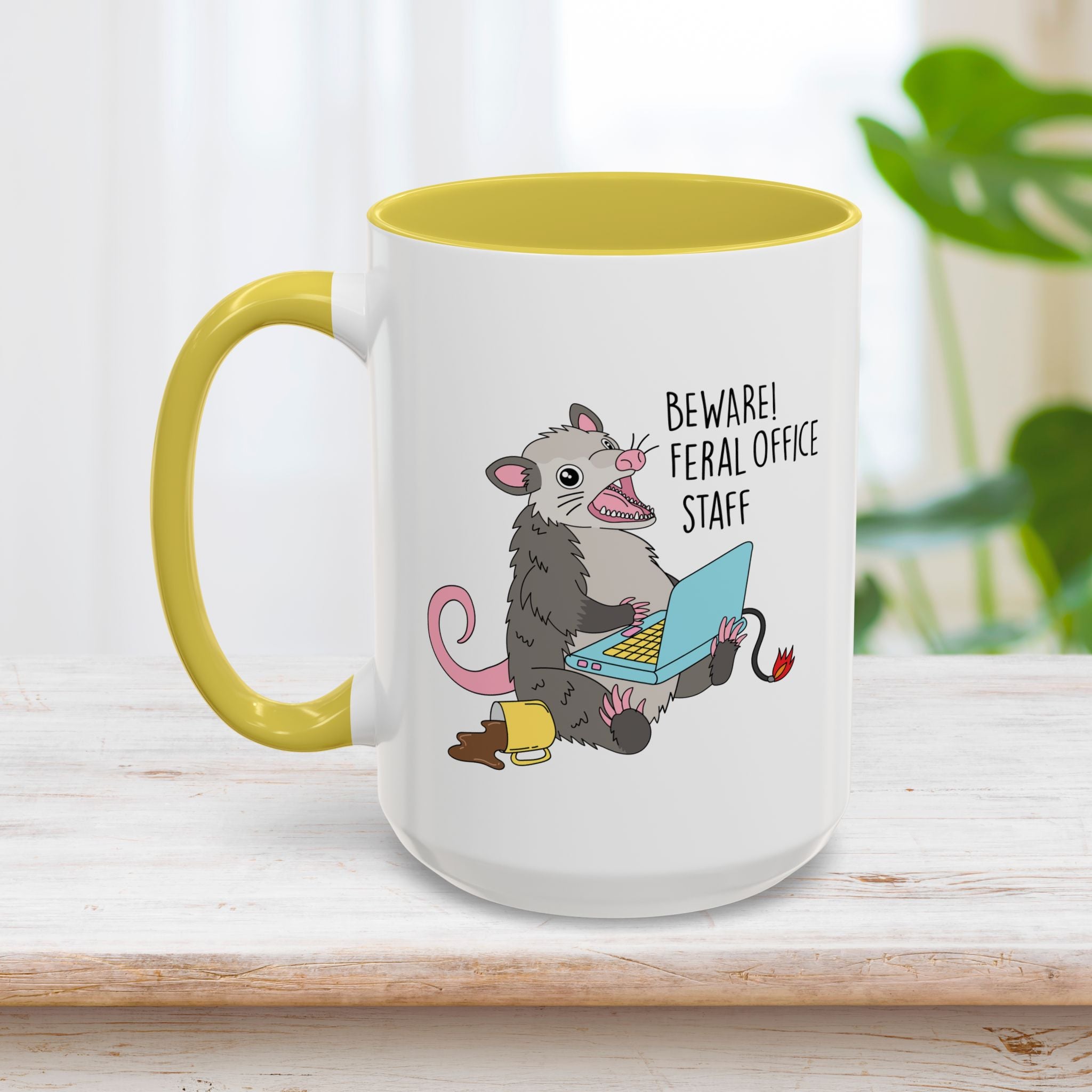 Beware! Feral Office Staff Mug 15oz