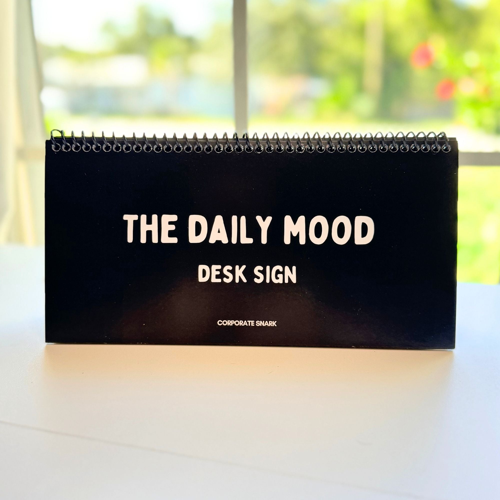 Daily Mood Desk Sign Black