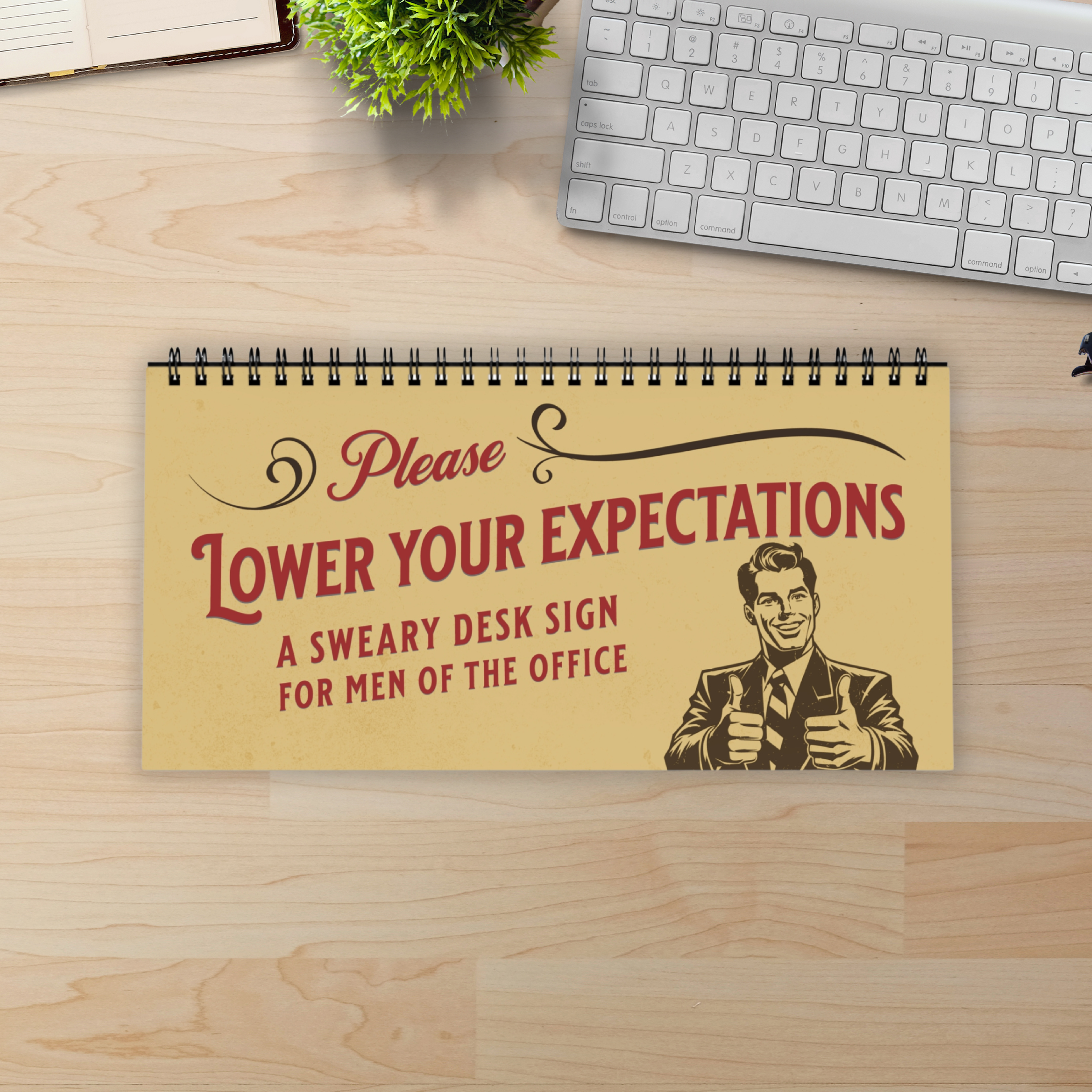 Please Lower Your Expectations Men of the Office Flip Sign