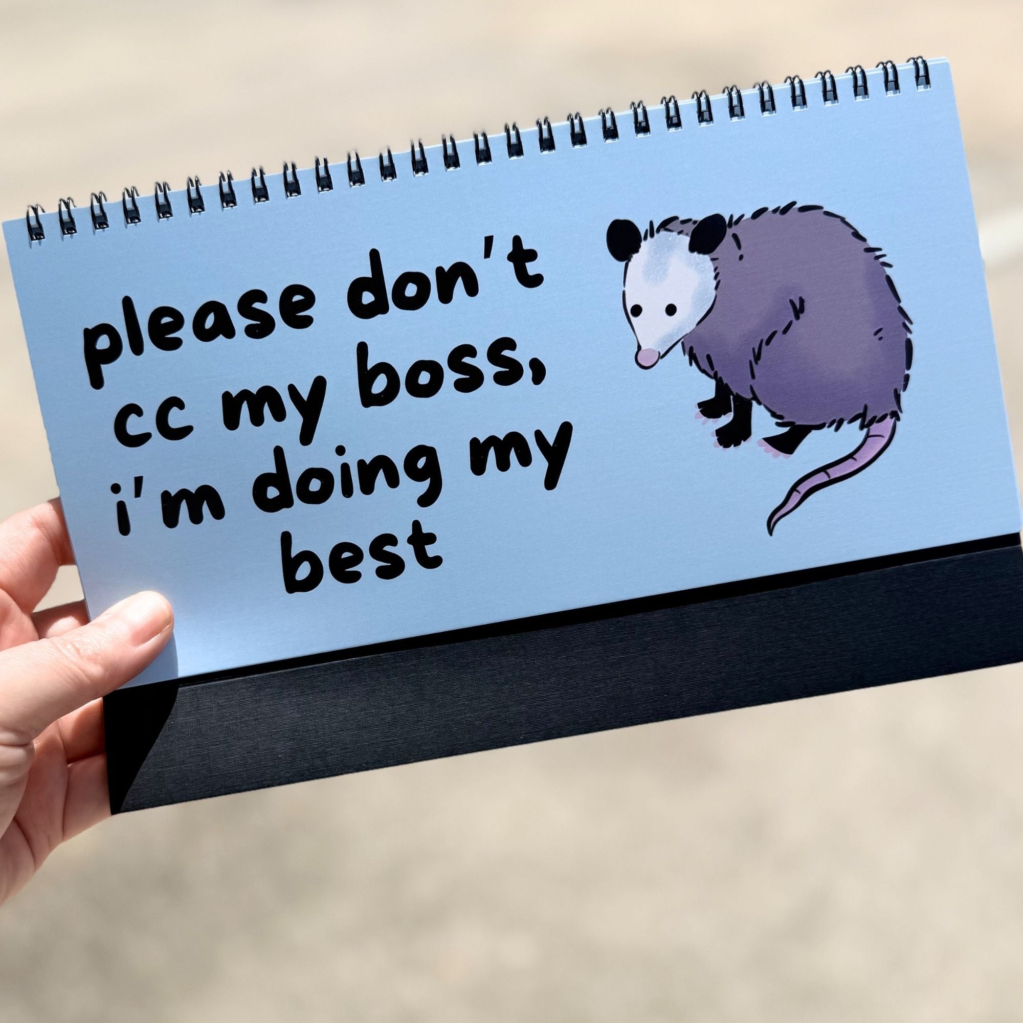 Opossums At Work Desk Sign