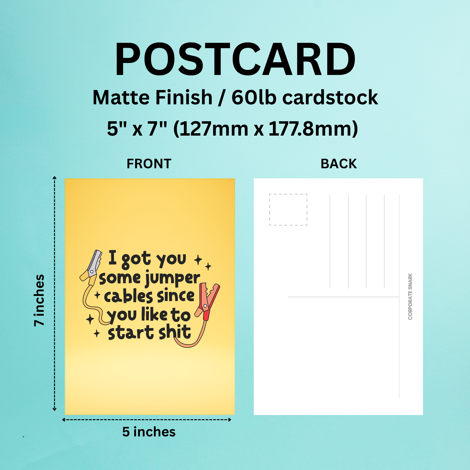 I Got You Some Jumper Cables Postcard