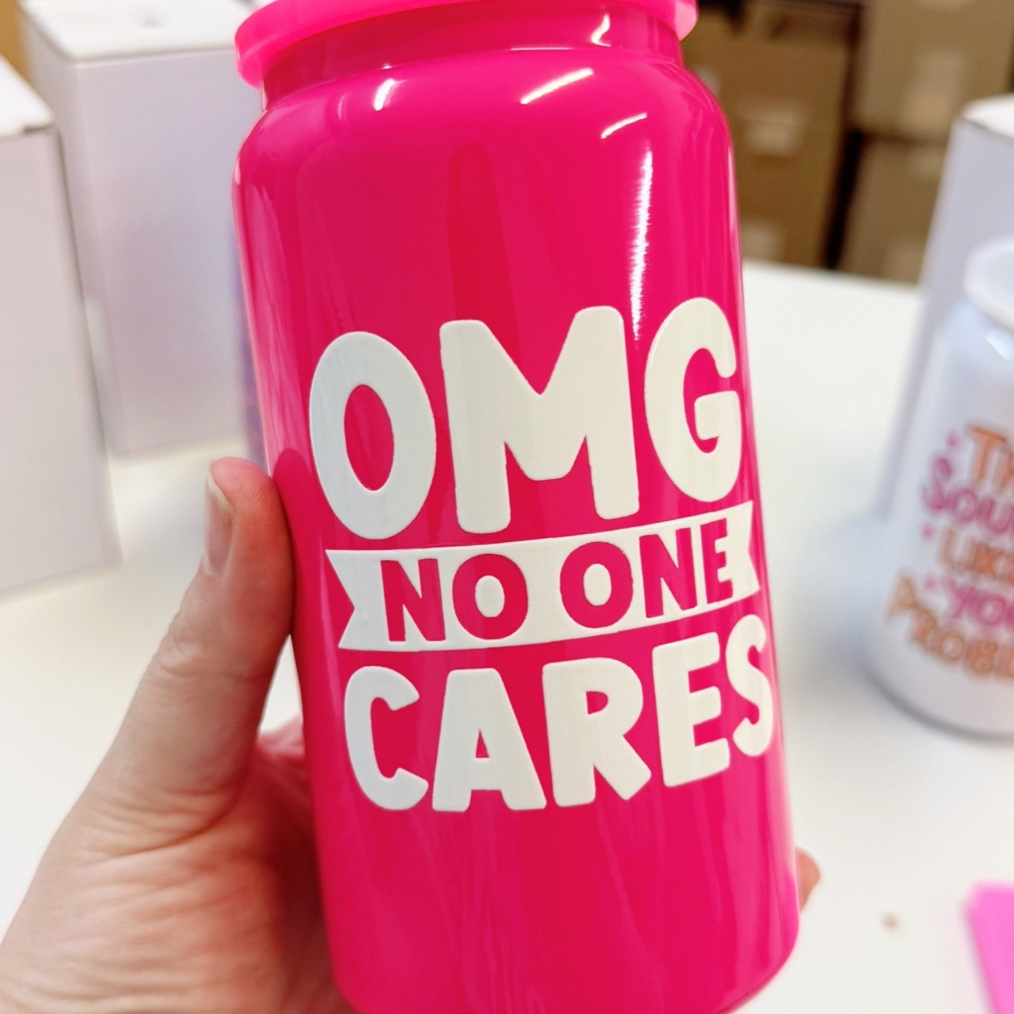 IMPERFECT OMG No One Cares Tumbler