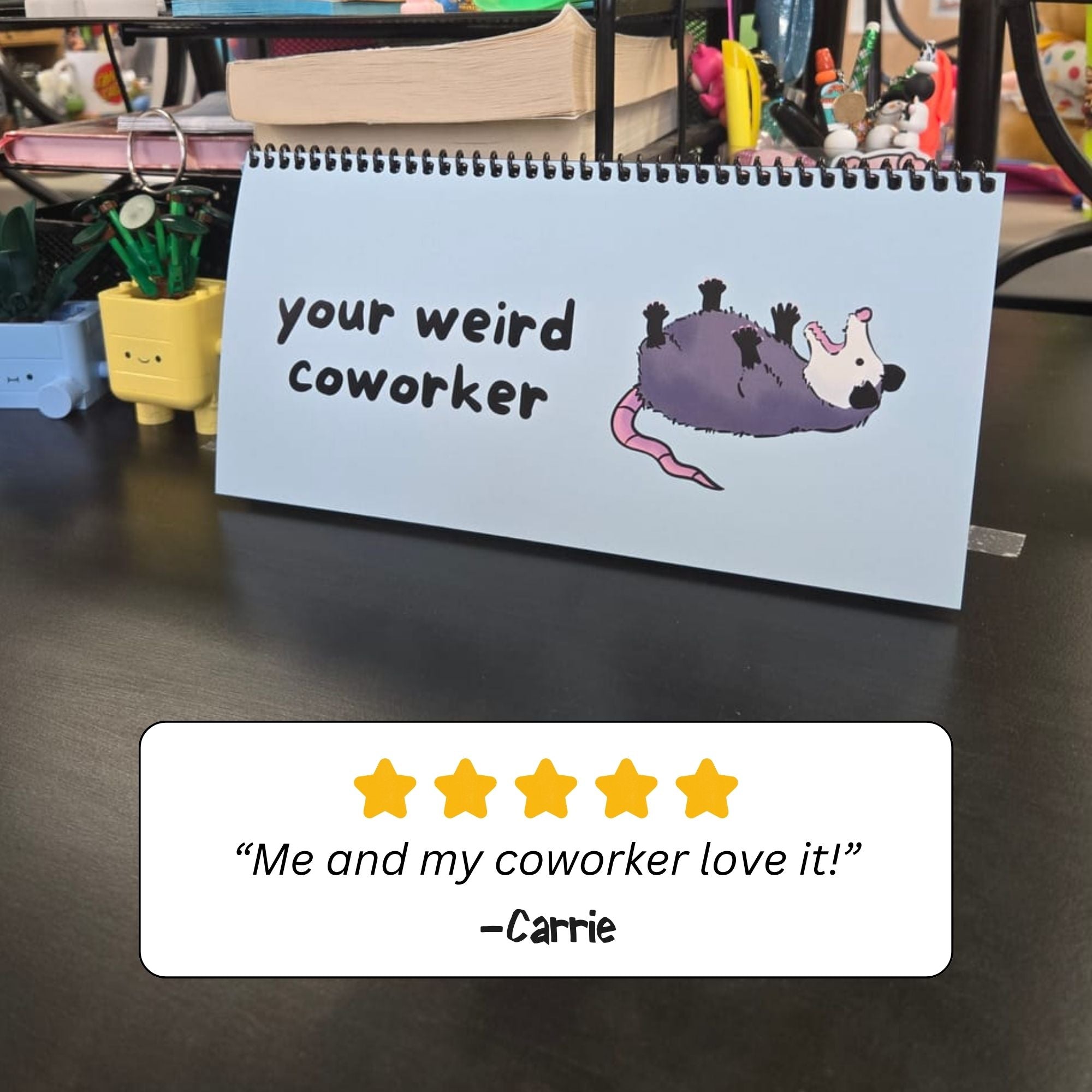 Opossums At Work Desk Sign