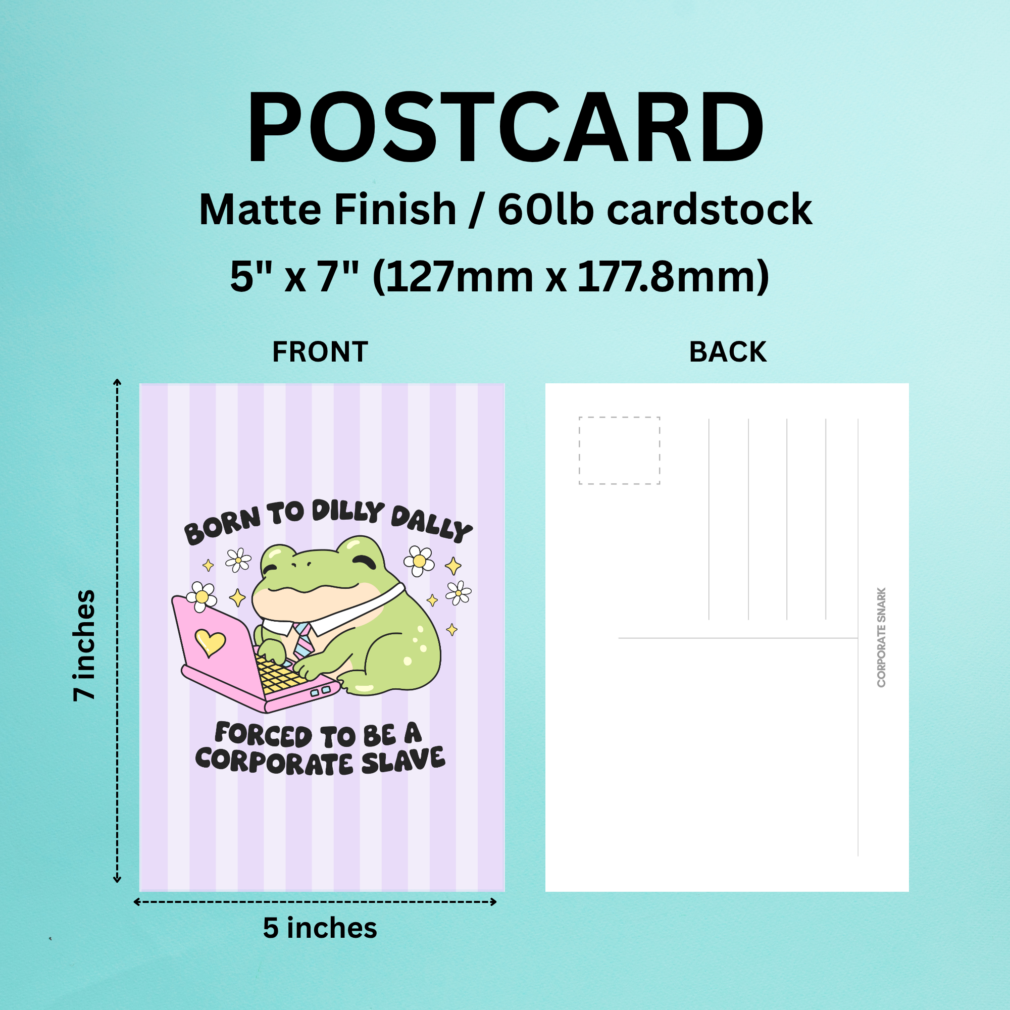 Born To Dilly Dally Postcard