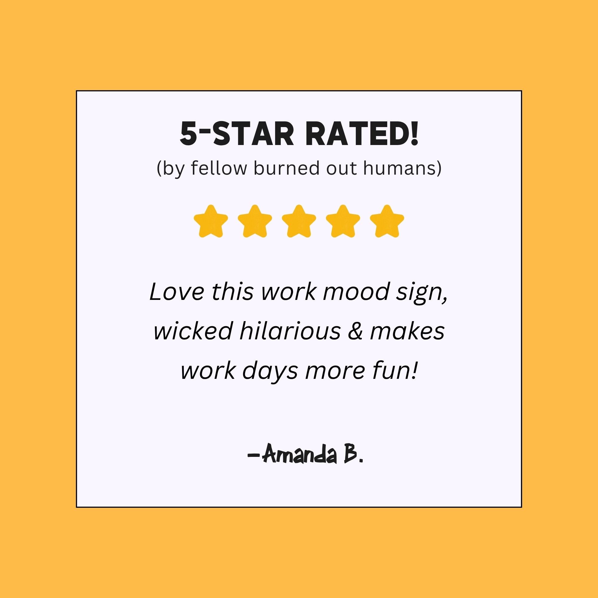 IMPERFECT Zero Fucks Given Work Mood Sign