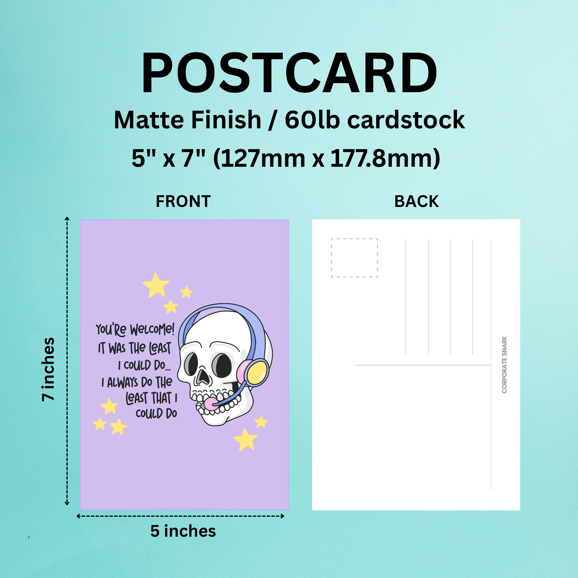 You're Welcome! It Was The Least I Could Do Postcard