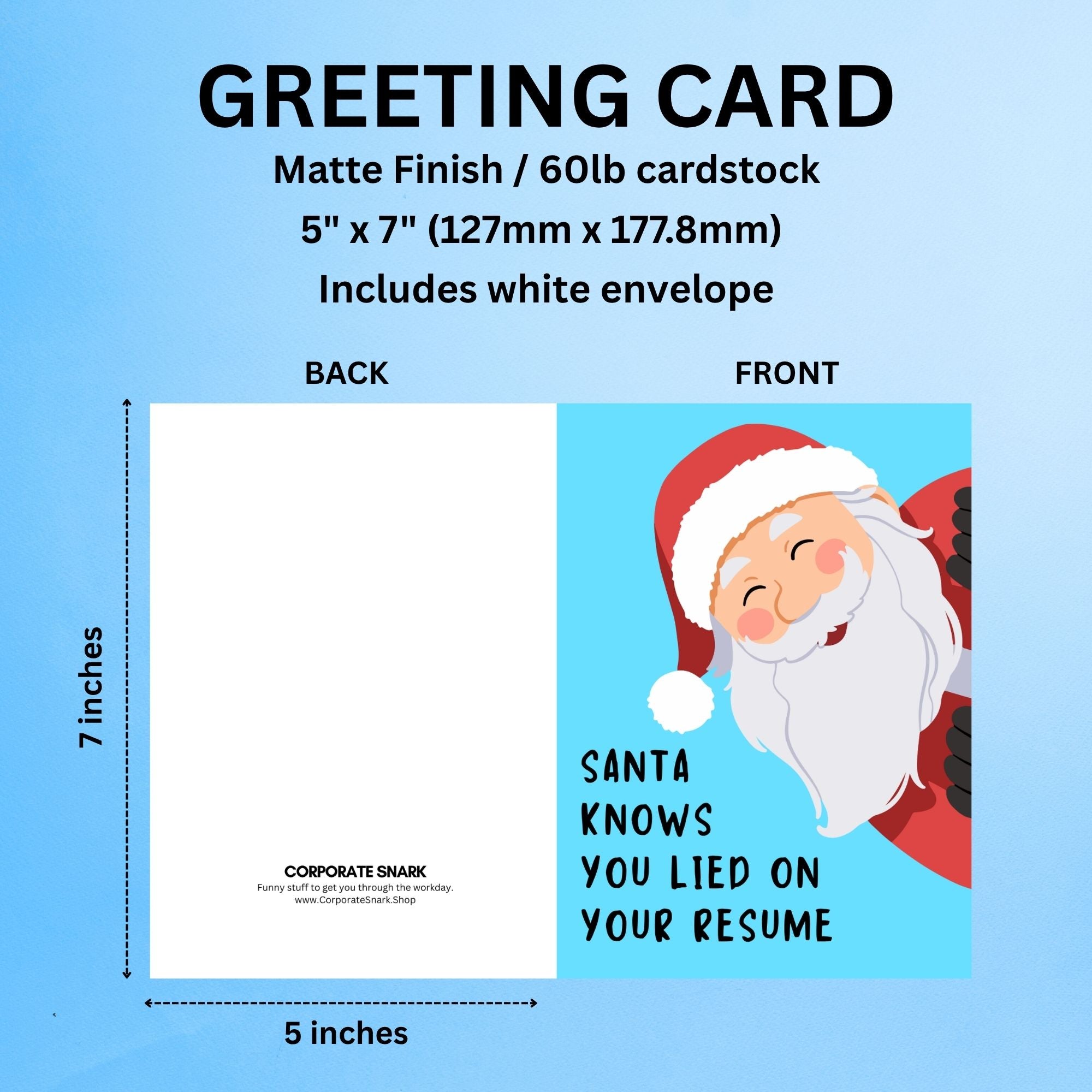 Santa Knows You Lied On Your Resume Christmas Card