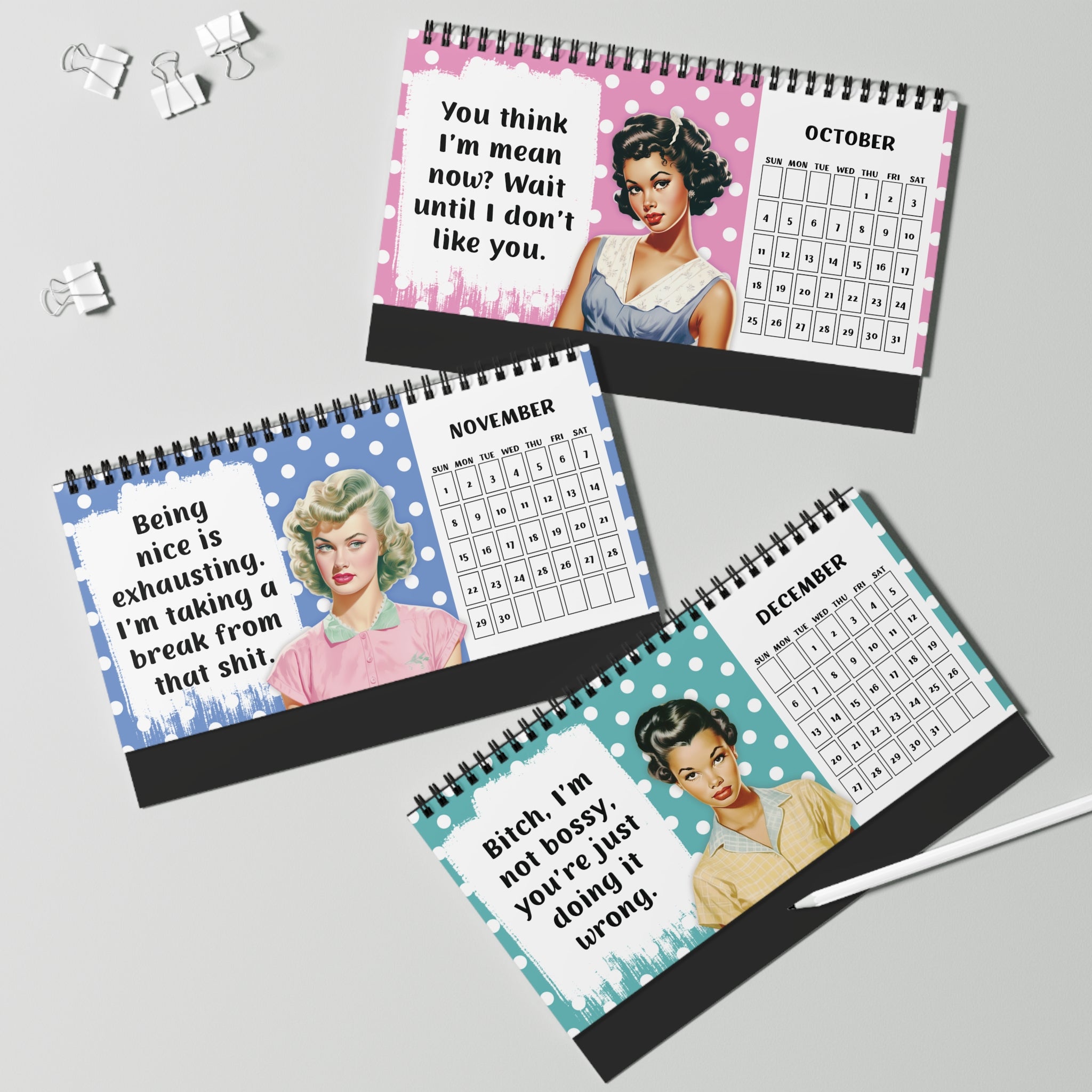 2026 I Wish Being A Bitch Paid The Bills Calendar