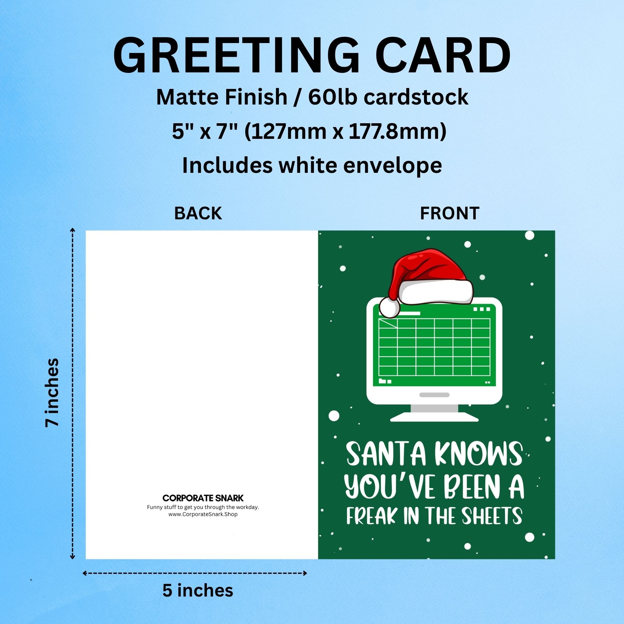 Santa Knows You've Been a Freak In The Sheets Card
