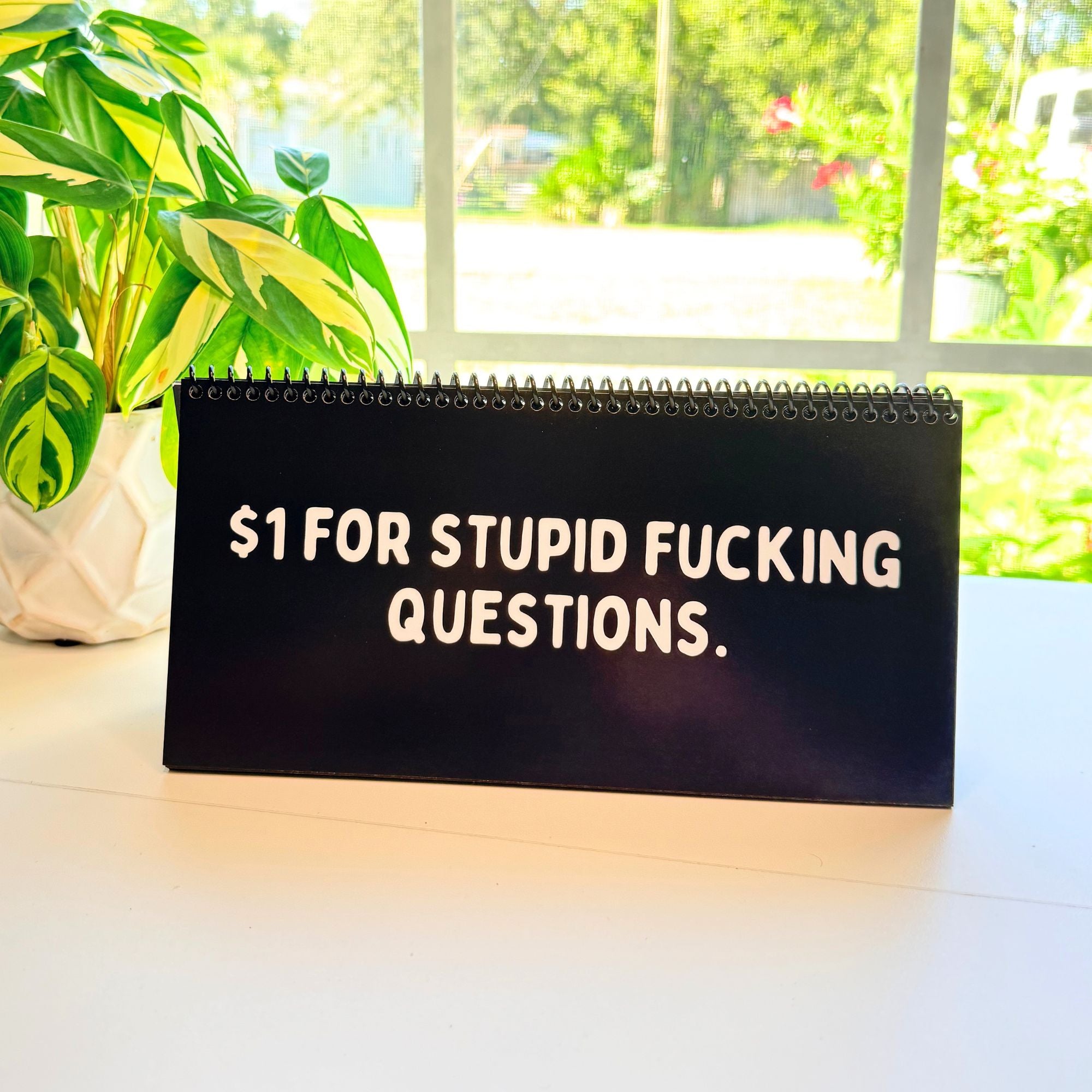 The Daily Mood Desk Sign for People That Like To Say F*ck Black