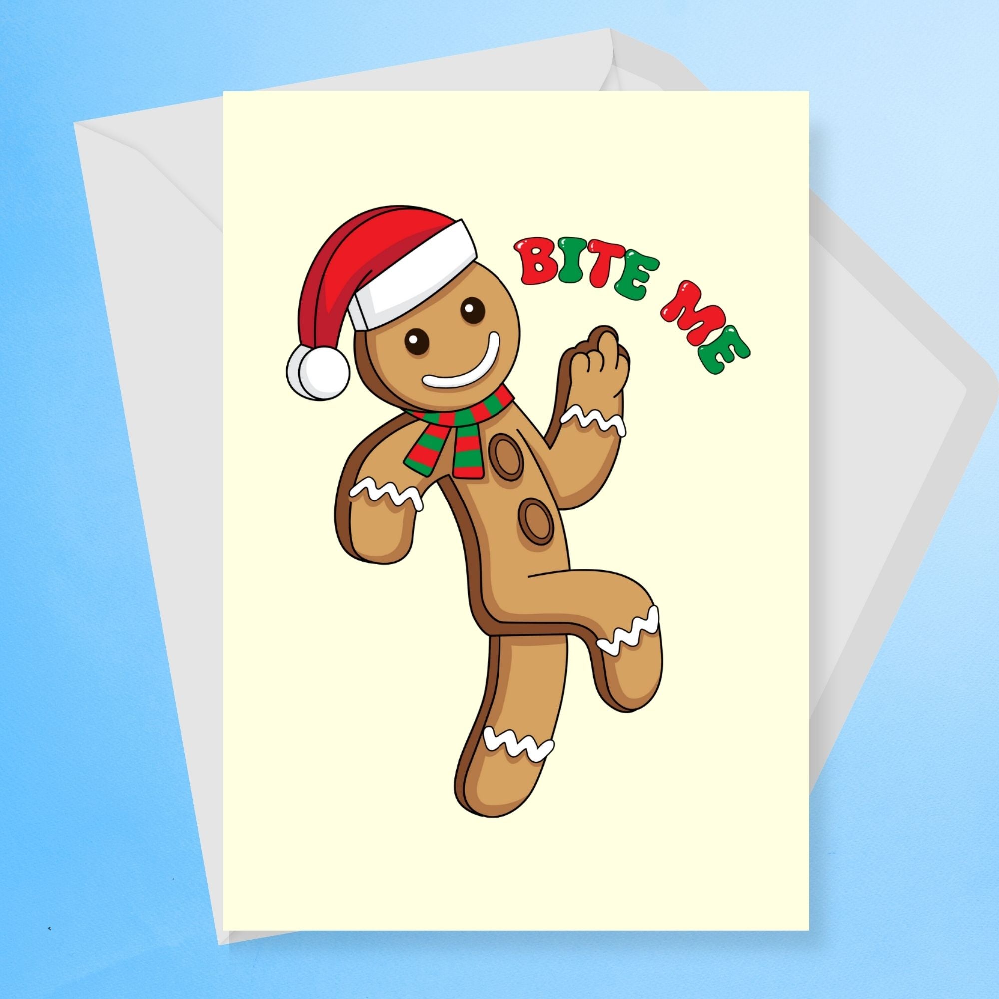 Bite Me Christmas Card