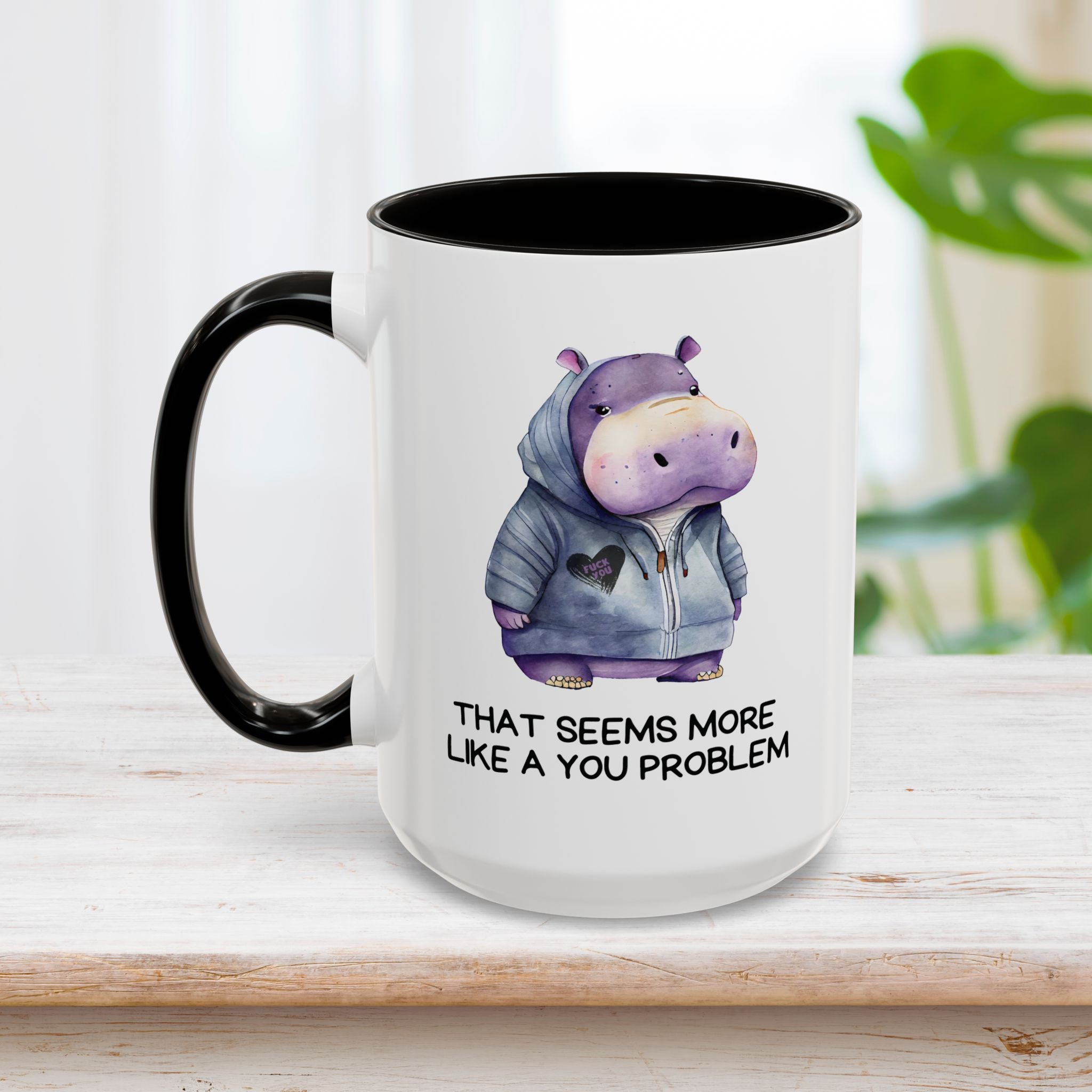 Apathetic Hippo Highlight Mug 15oz