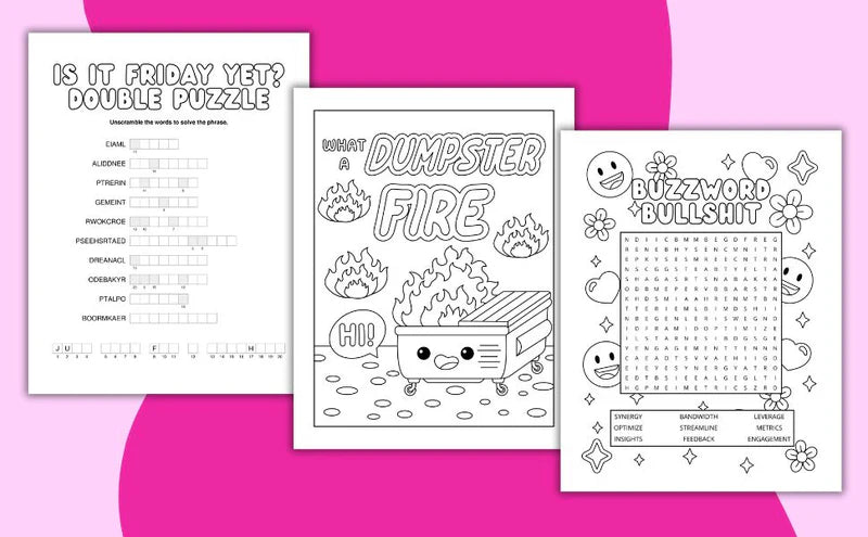 Another Pointless Meeting Coloring & Activity Book