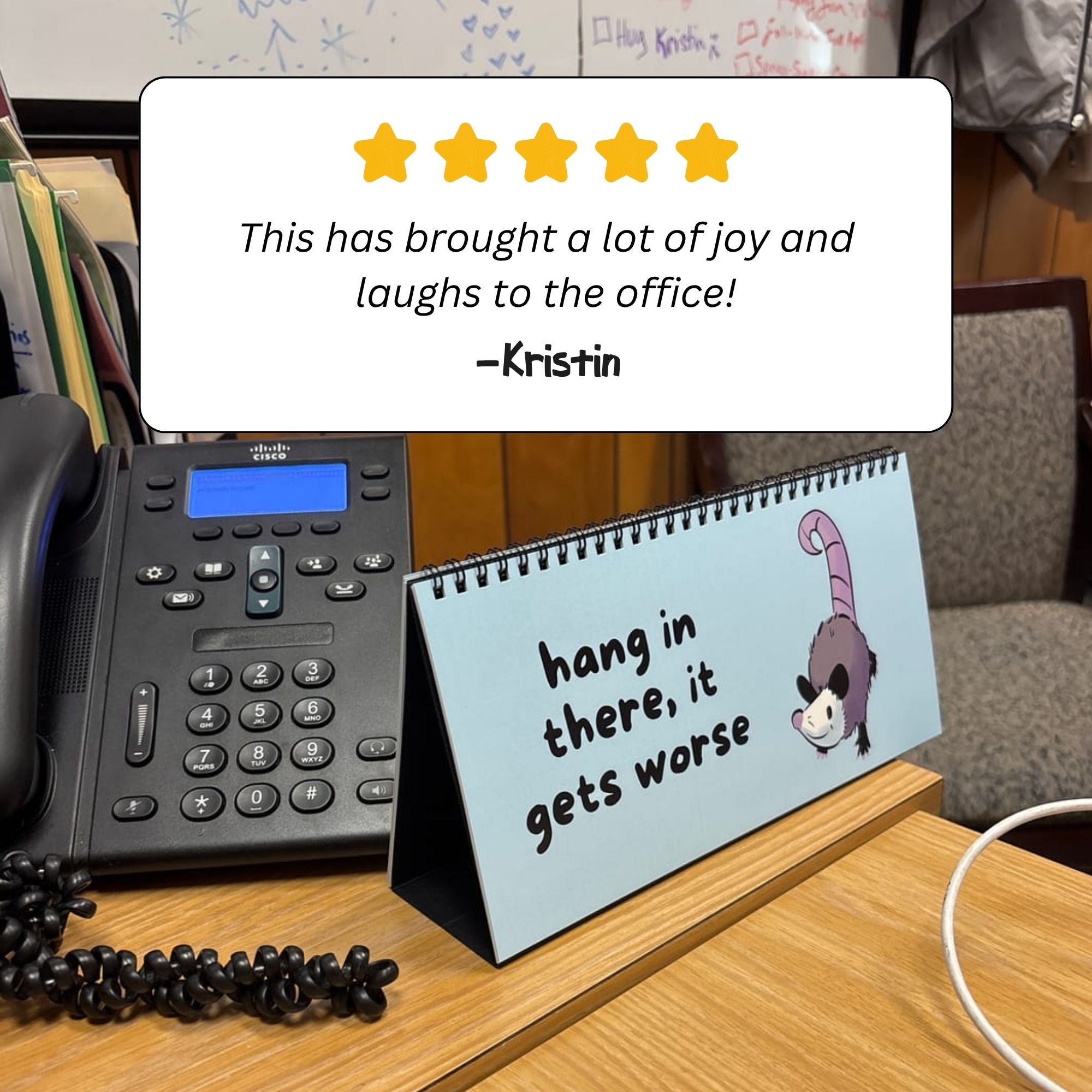Opossums At Work Desk Sign