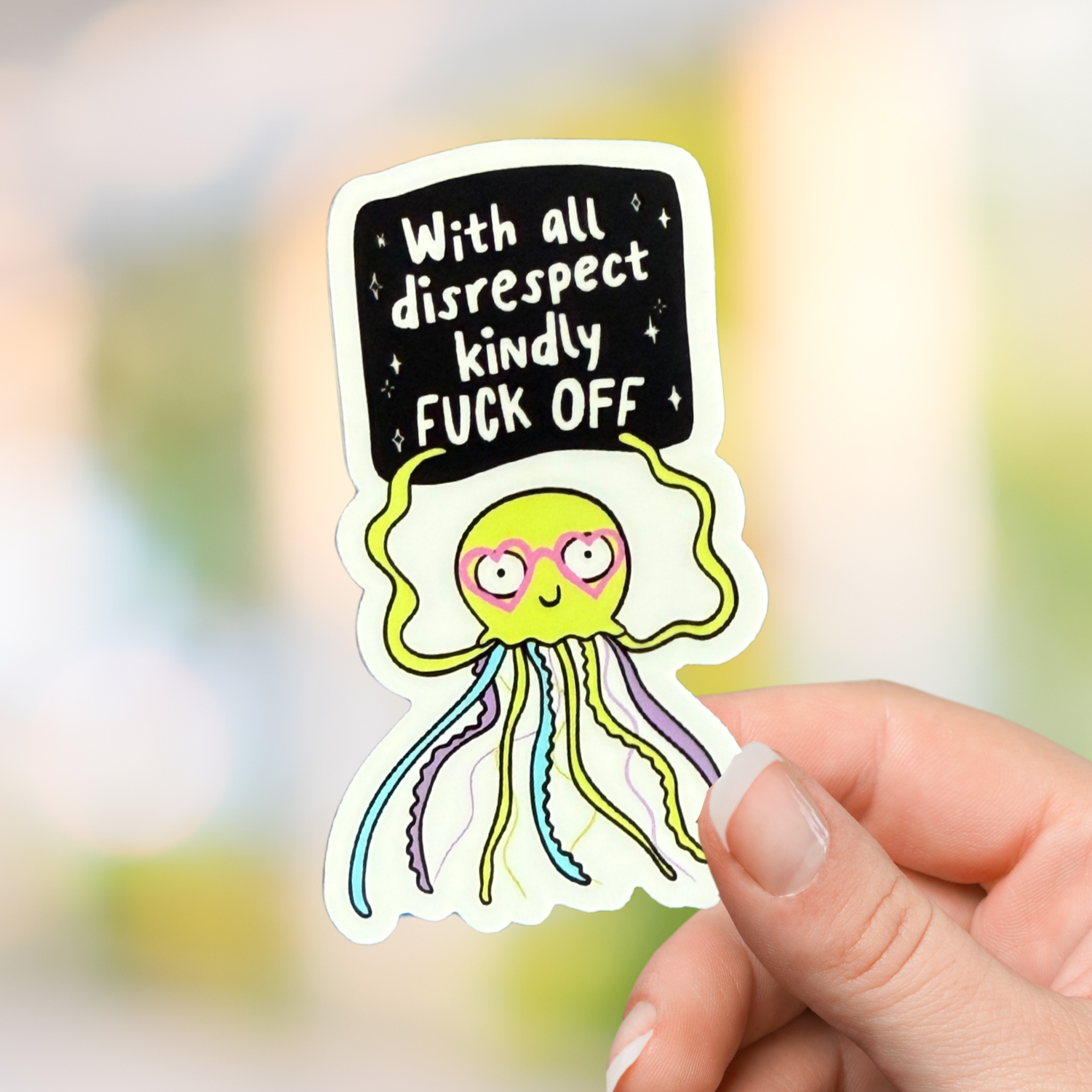 With All Disrespect Kindly... Sticker