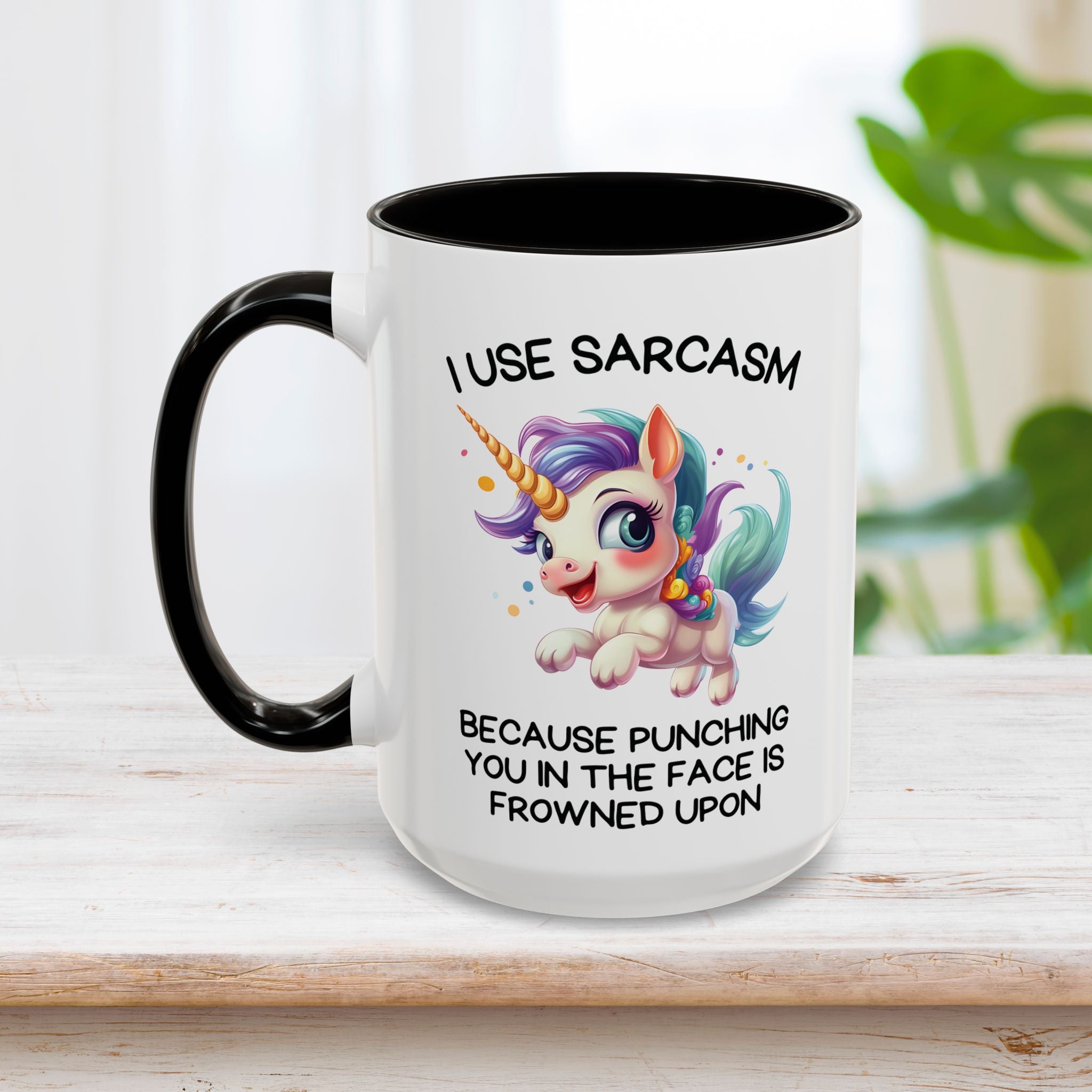 Fly-By Unicorn Snark Mug 15oz