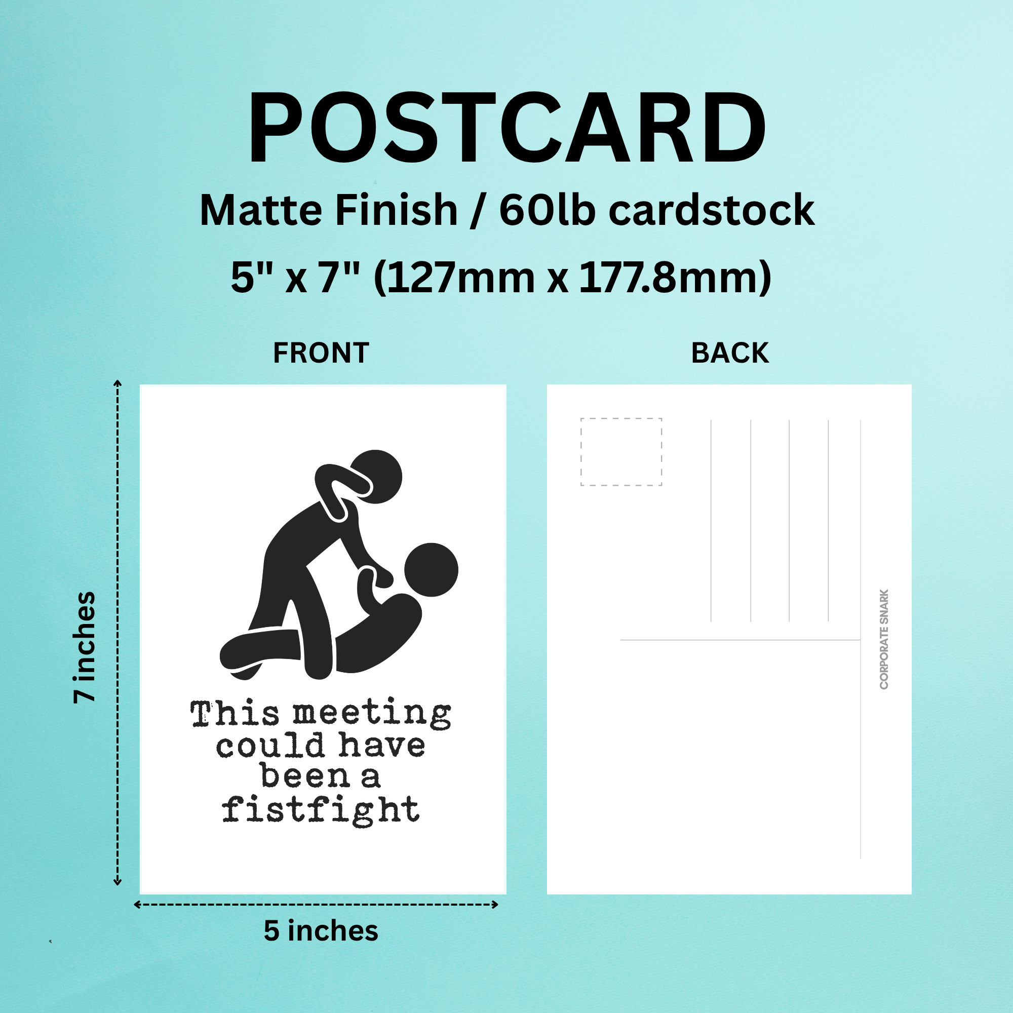 This Meeting Could Have Been A Fistfight Postcard