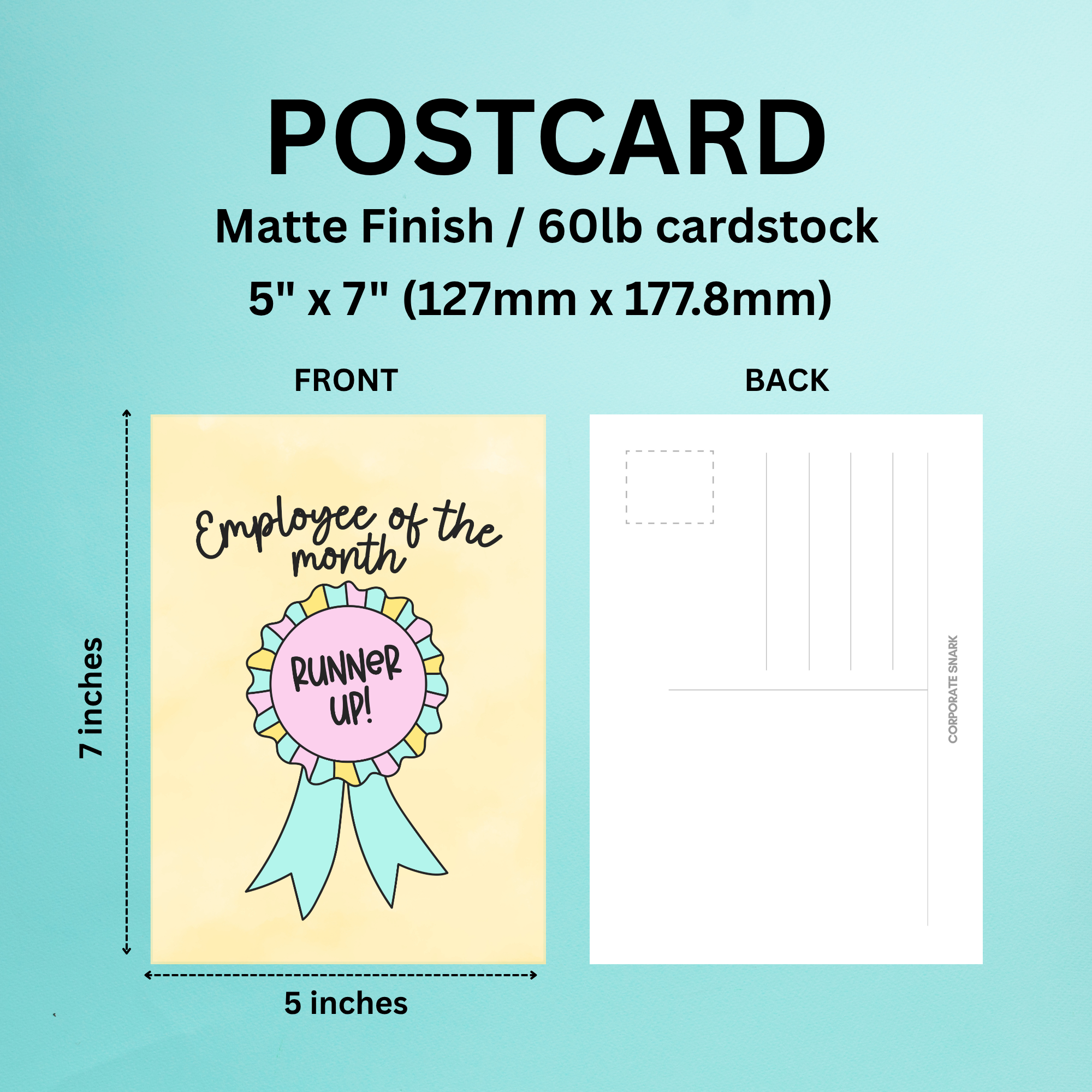 Employee Of The Month Runner Up Postcard