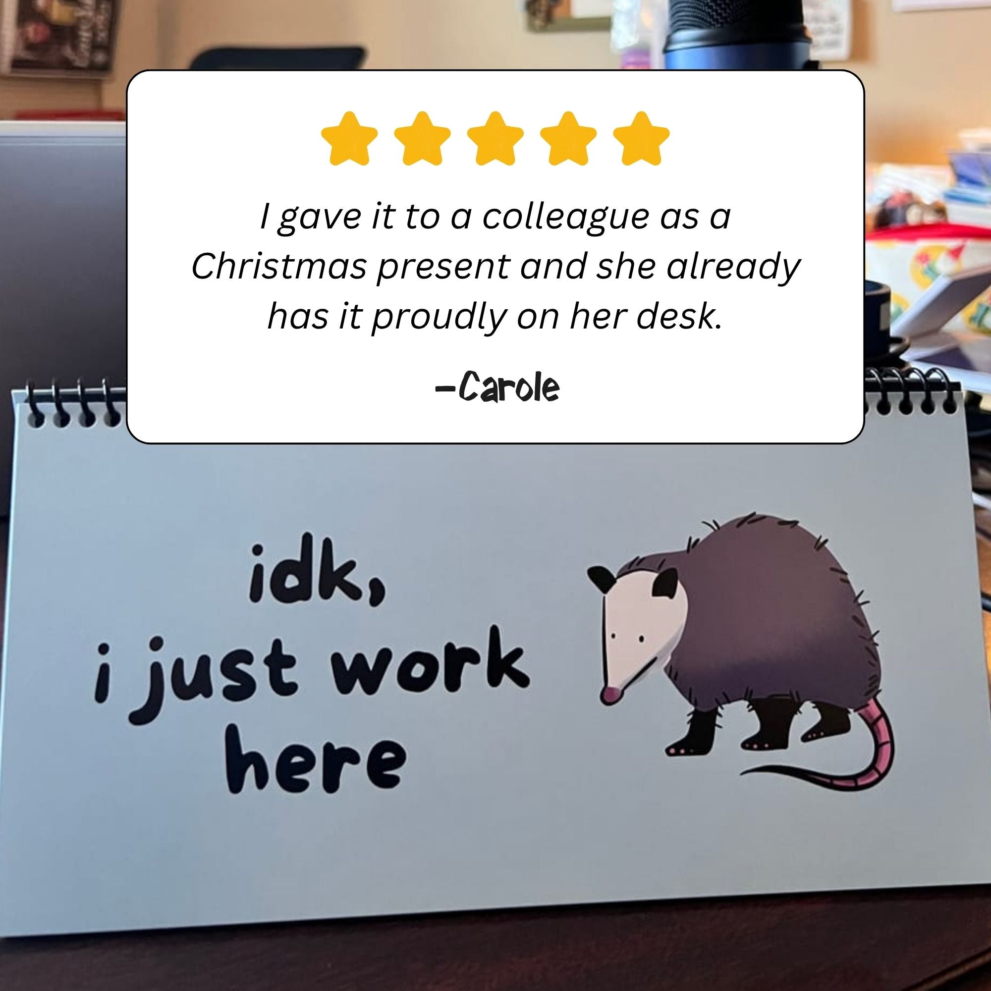 Opossums At Work Desk Sign