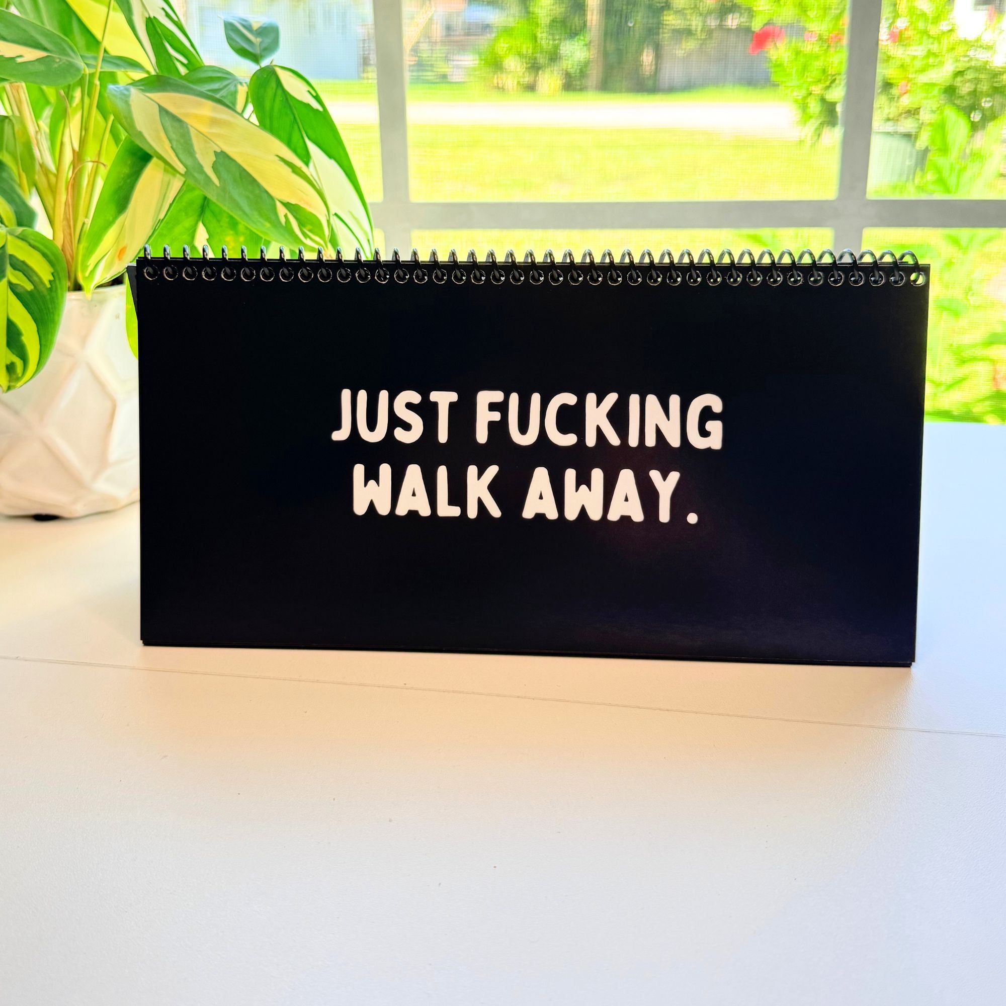 The Daily Mood Desk Sign for People That Like To Say F*ck Black