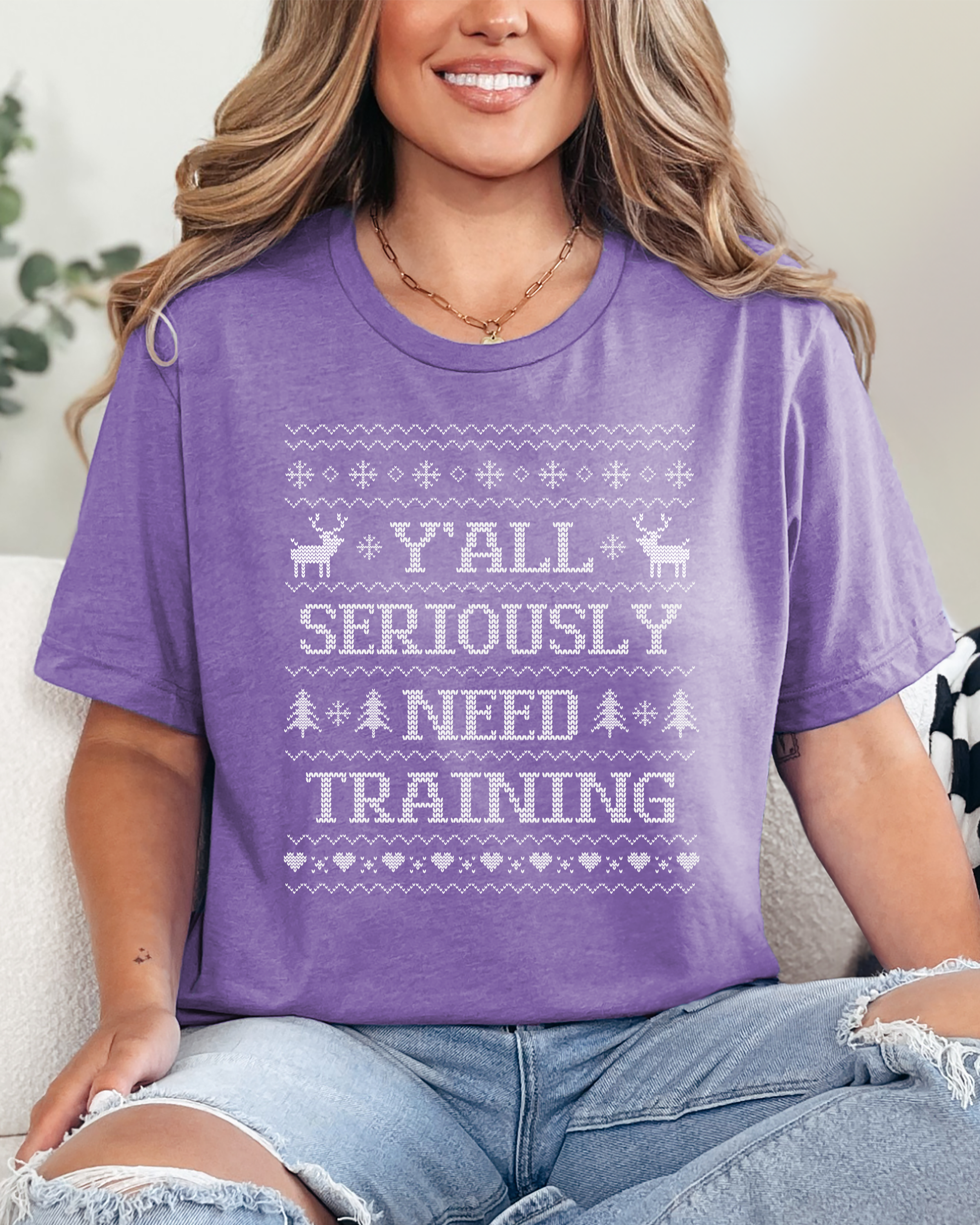 Y'all Seriously Need Training Ugly Christmas T-shirt