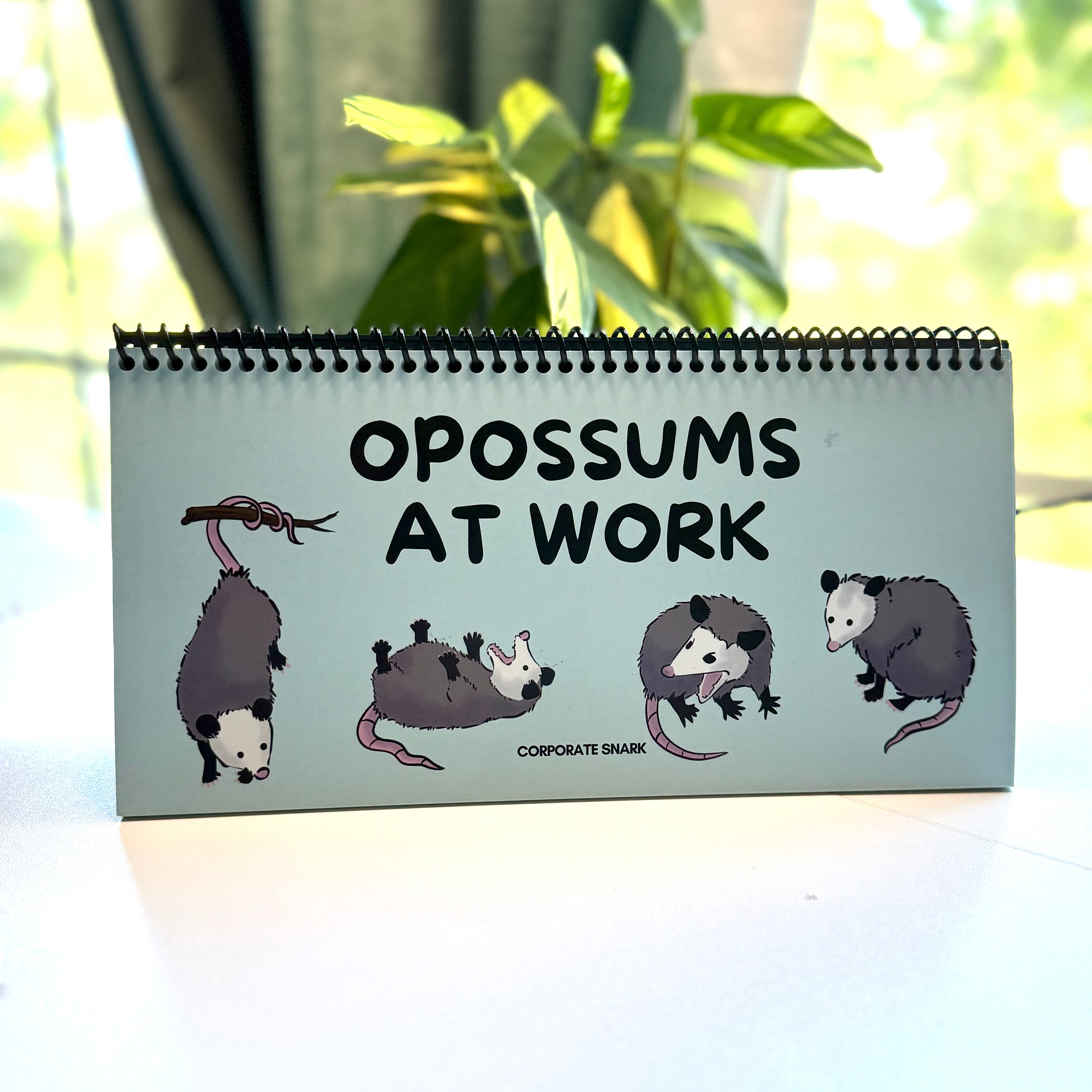 Opossums At Work Desk Sign