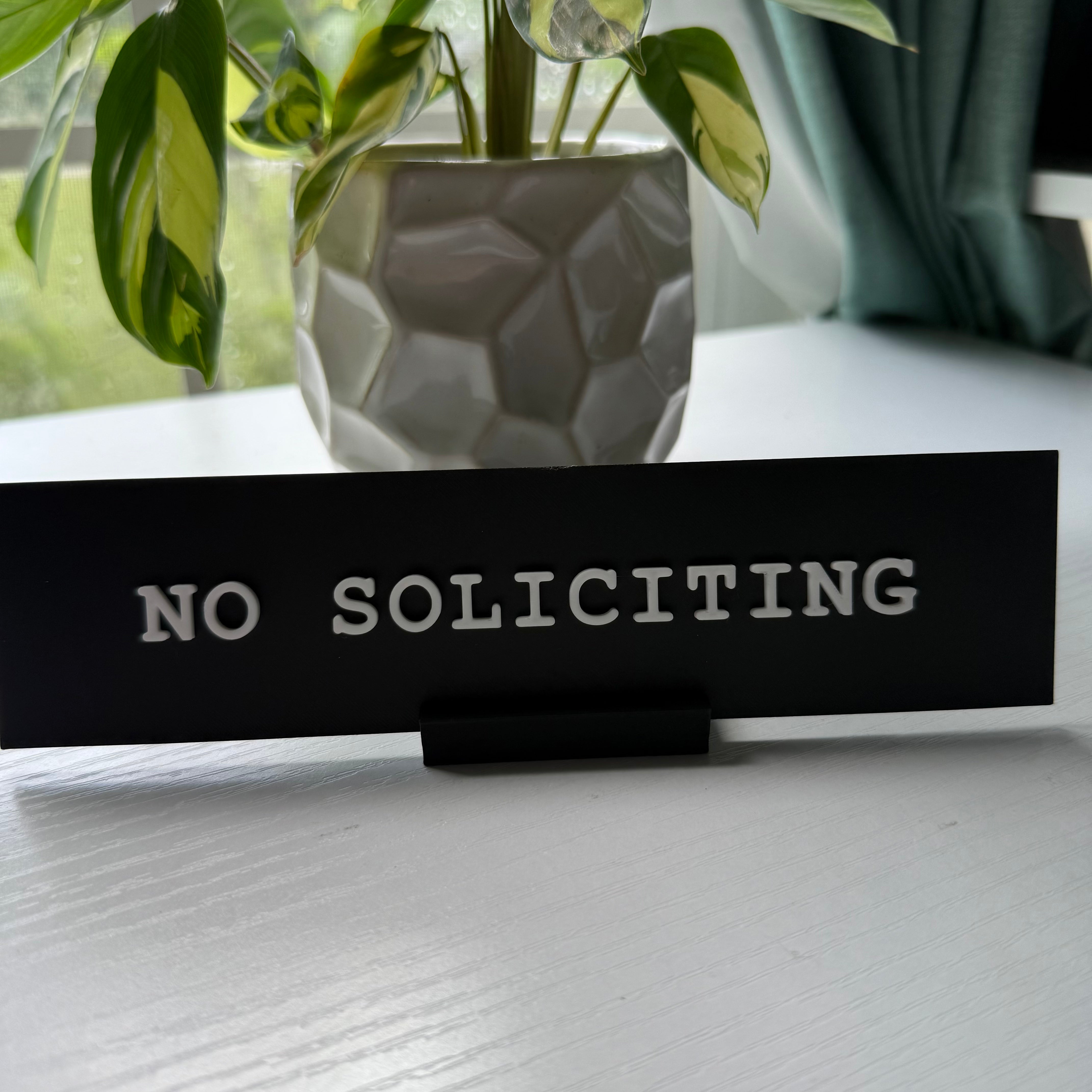 No Soliciting Nameplate