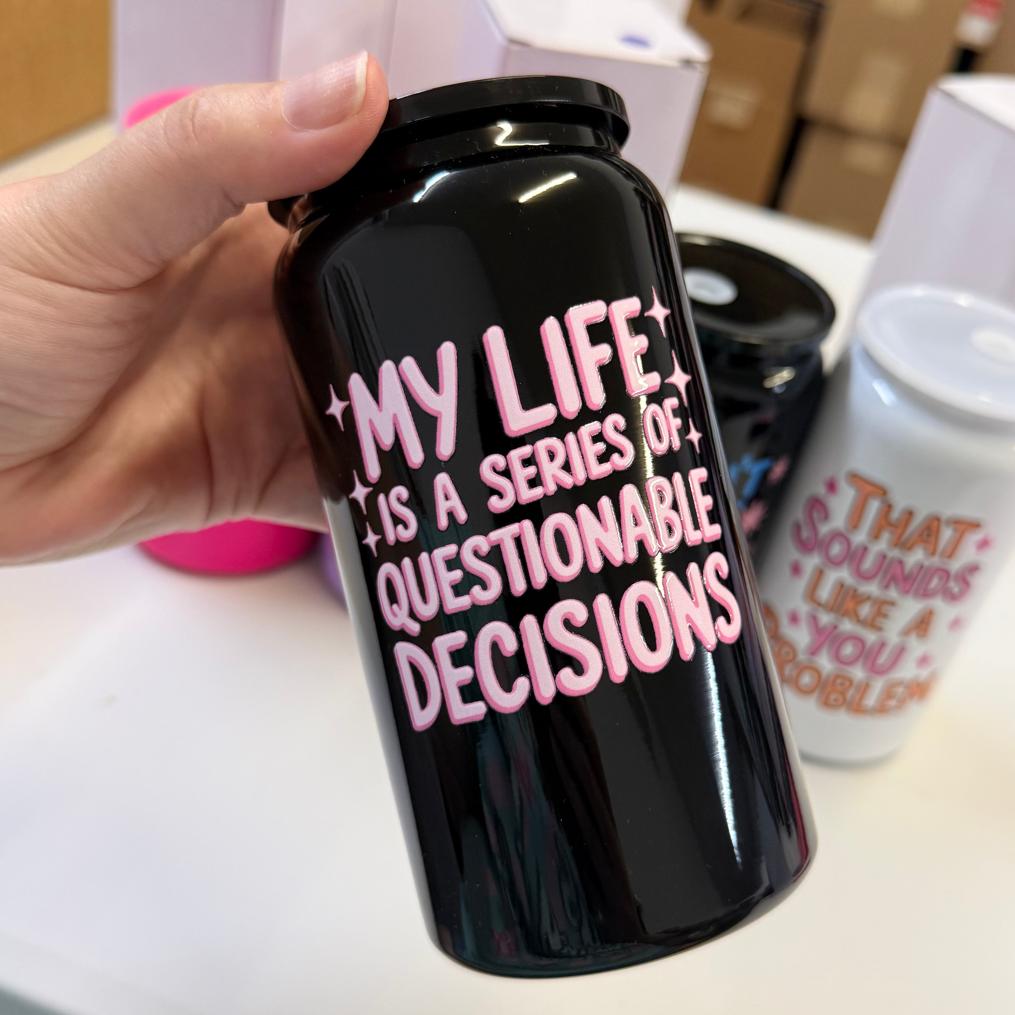 IMPERFECT My Life Is a Series of Questionable Decisions Tumbler
