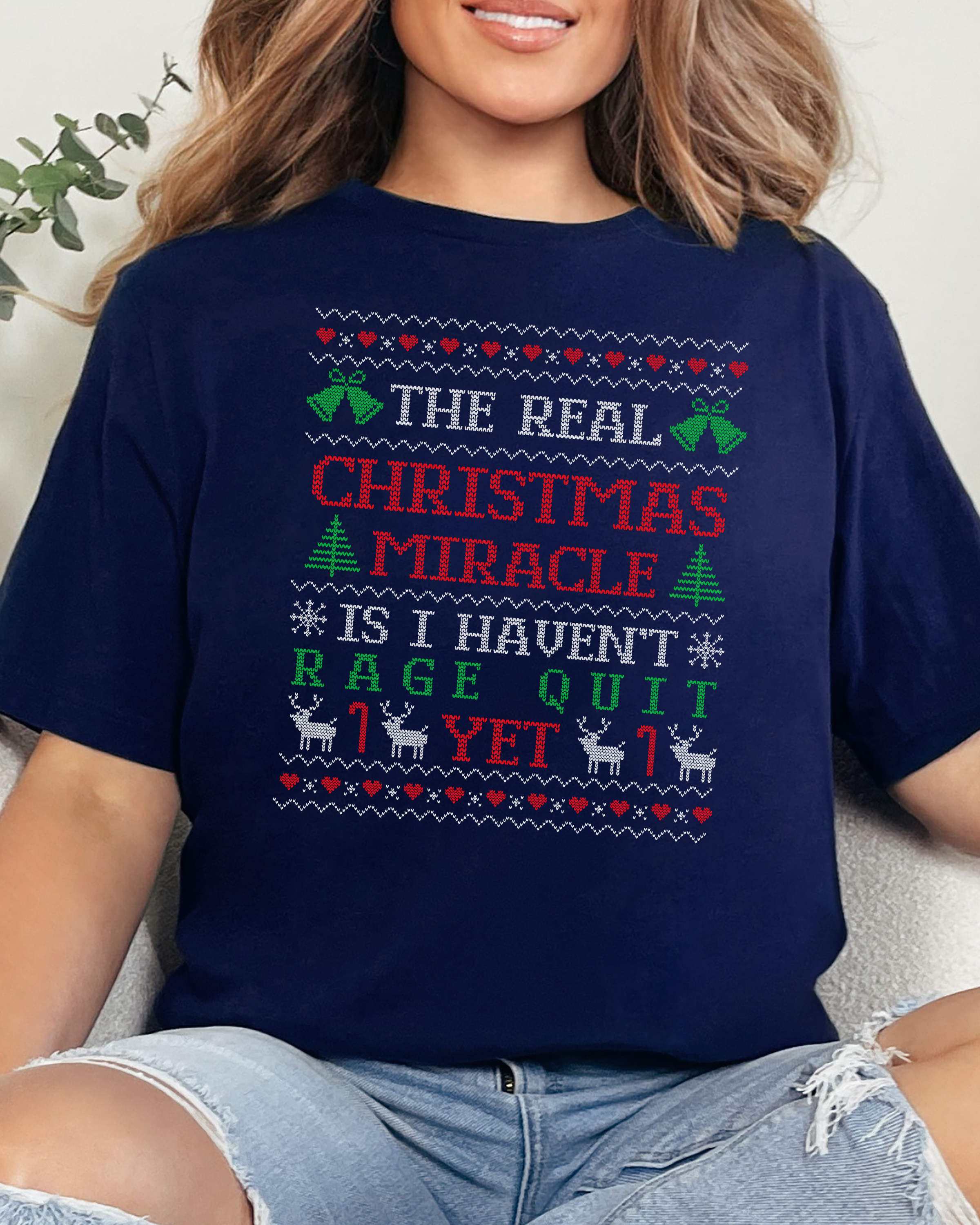 The Real Christmas Miracle Ugly Christmas T-shirt