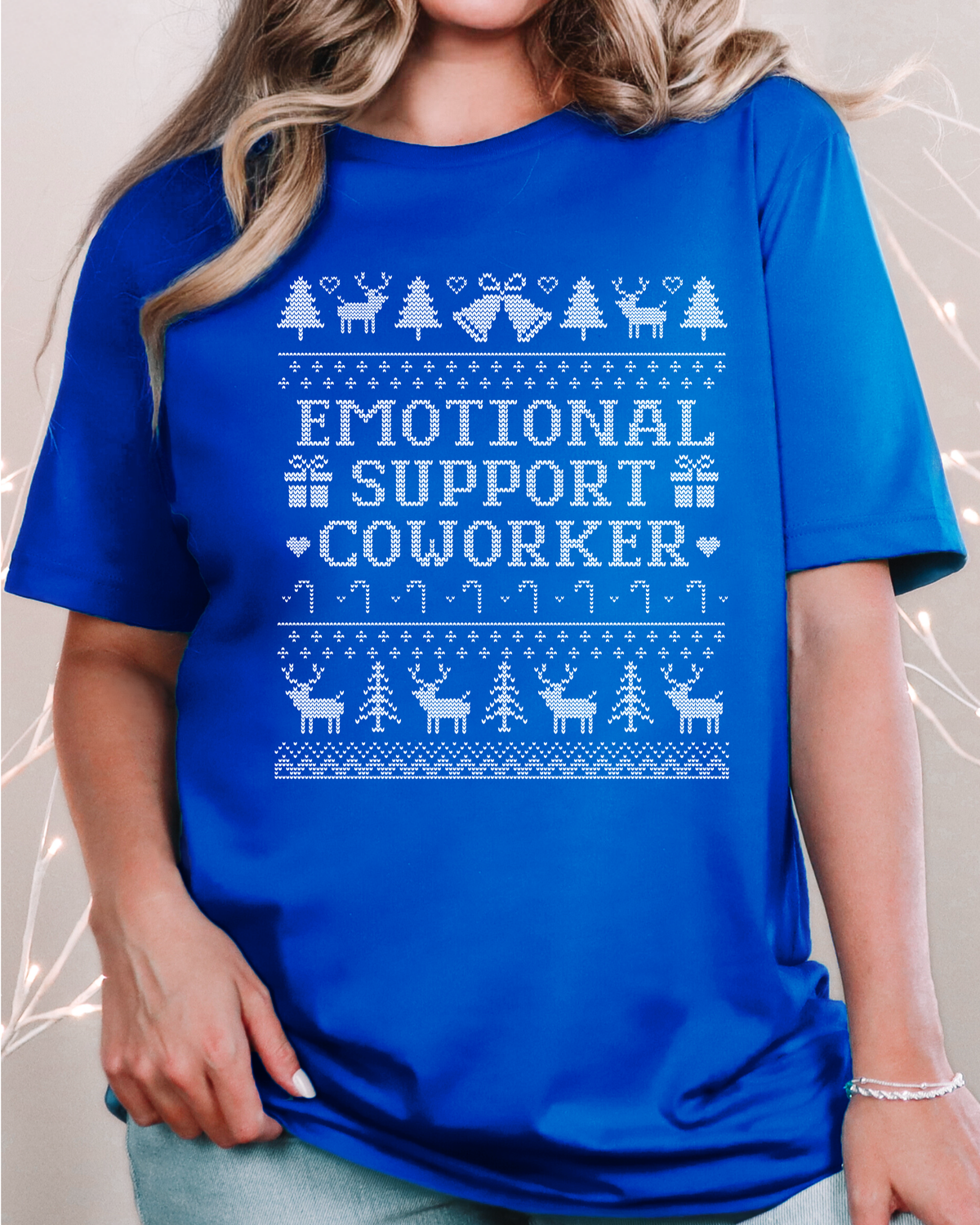 Emotional Support Coworker Ugly Christmas T-shirt