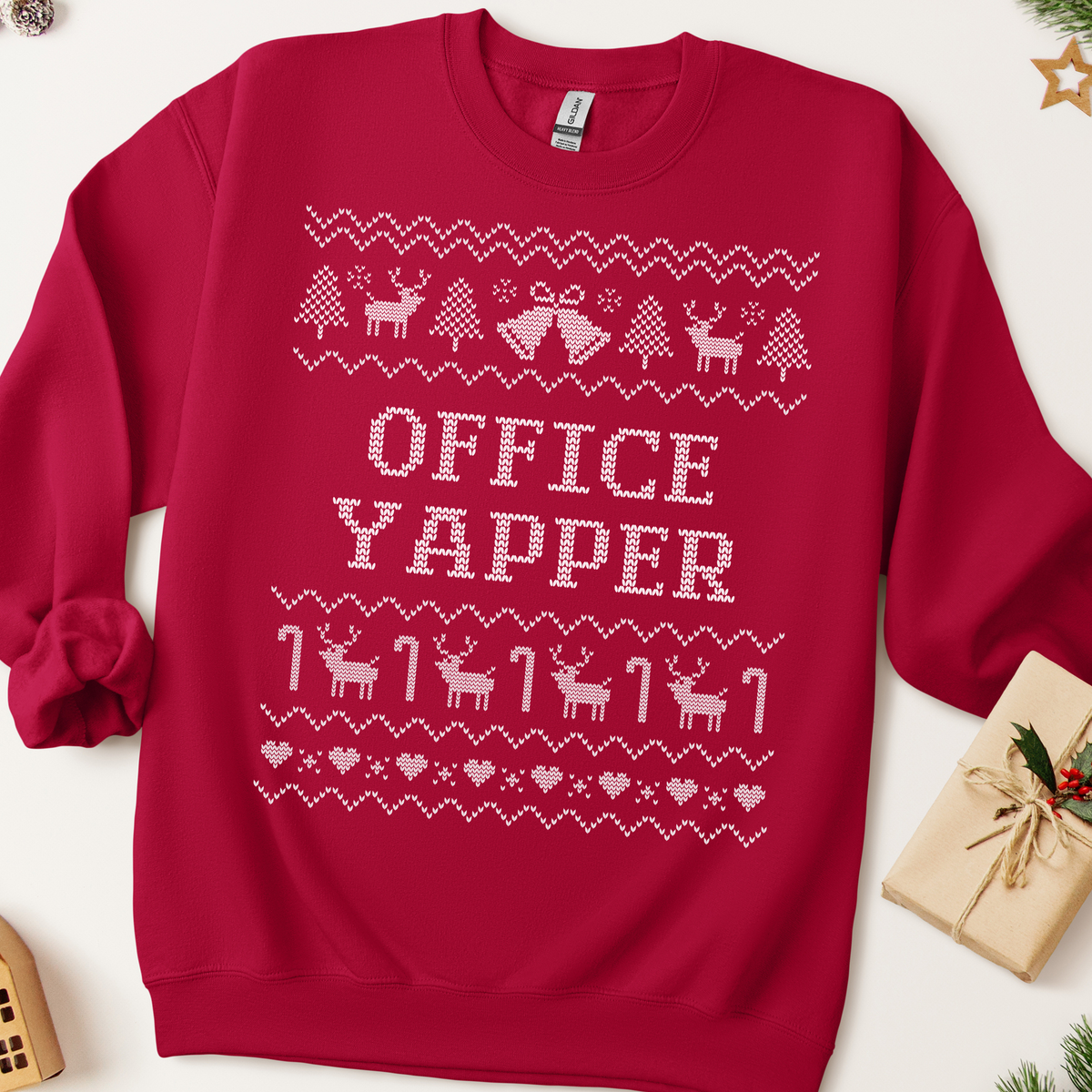 Office Yapper Ugly Christmas Sweatshirt INT