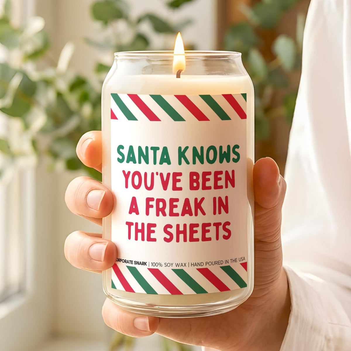 Santa Knows You've Been A Freak In The Sheets Candle