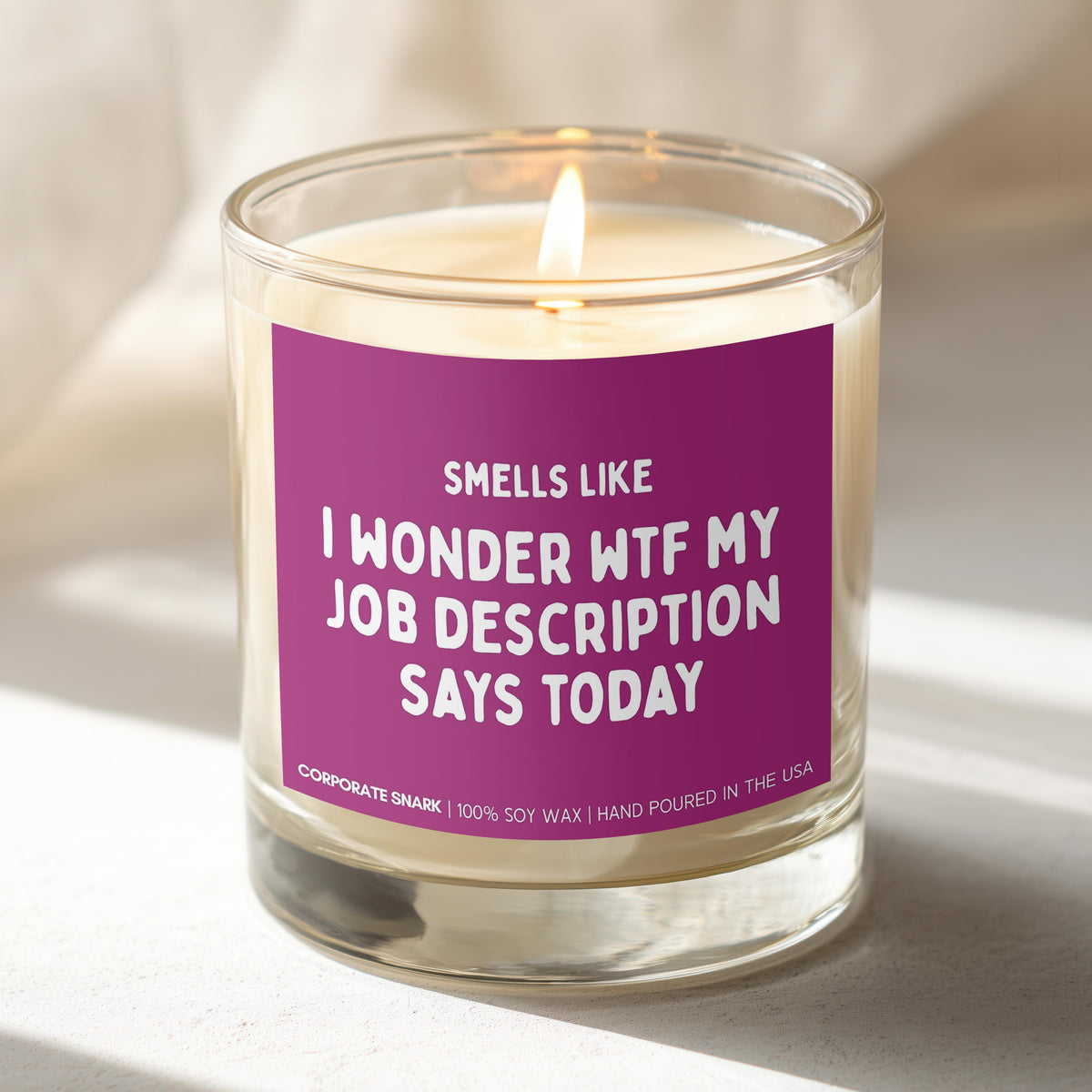 I Wonder WTF My Job Description Candle