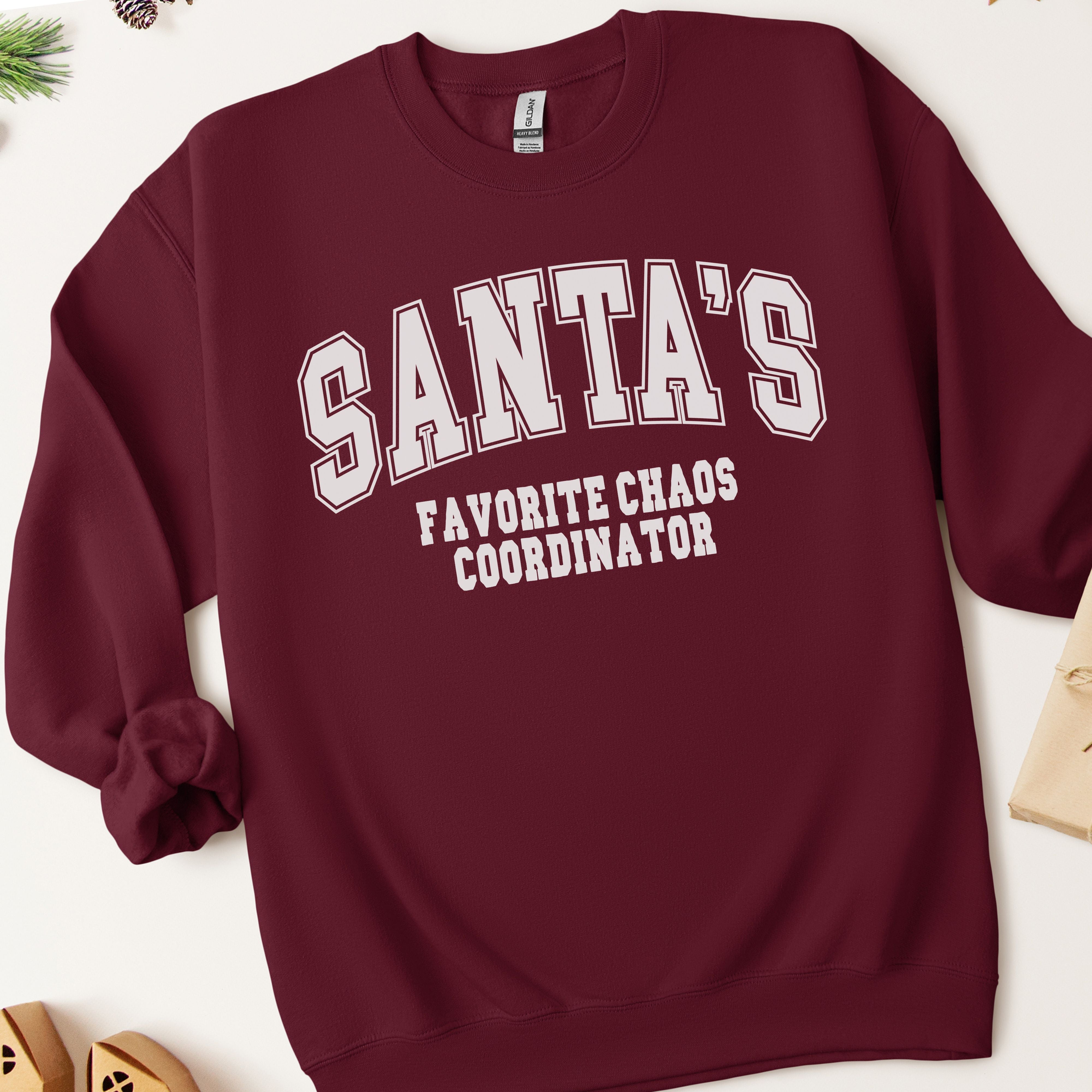 Santa's Favorite Chaos Coordinator Christmas Sweatshirt