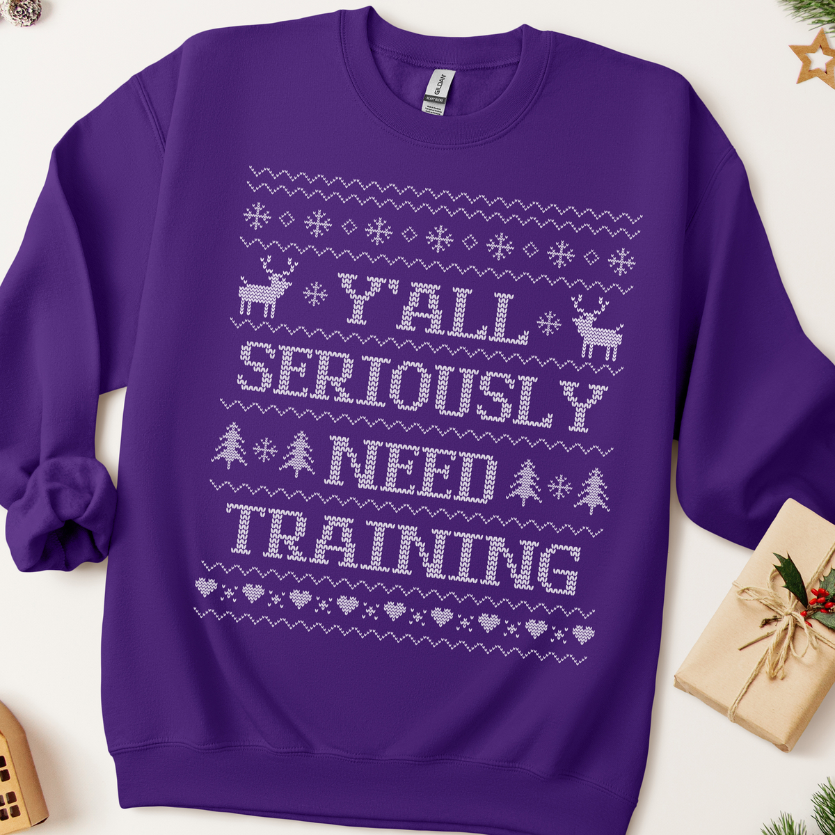 Y'all Seriously Need Training Ugly Christmas Sweatshirt