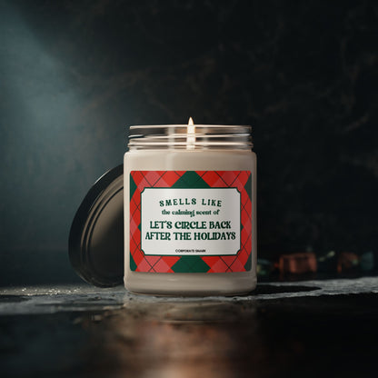 Smells Like Let's Circle Back Christmas Candle for Coworker Gift