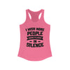 I Wish More People Were Fluent  Women's Racerback Tank