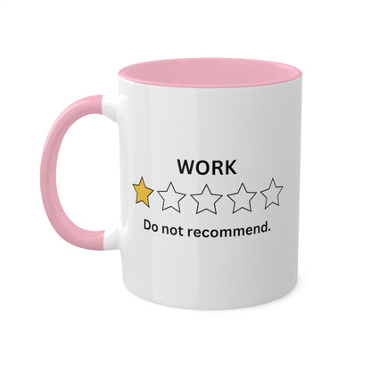 Work 1 Out of 5 Stars: Do Not Recommend Mug 11 oz